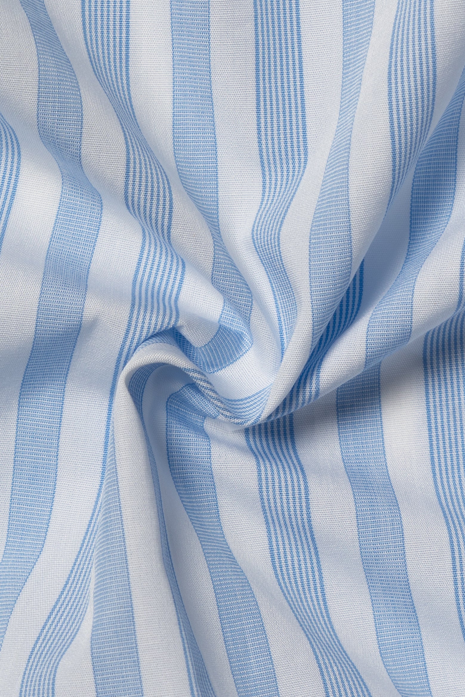 MTO Pale Blue Stripe Cotton Shirt