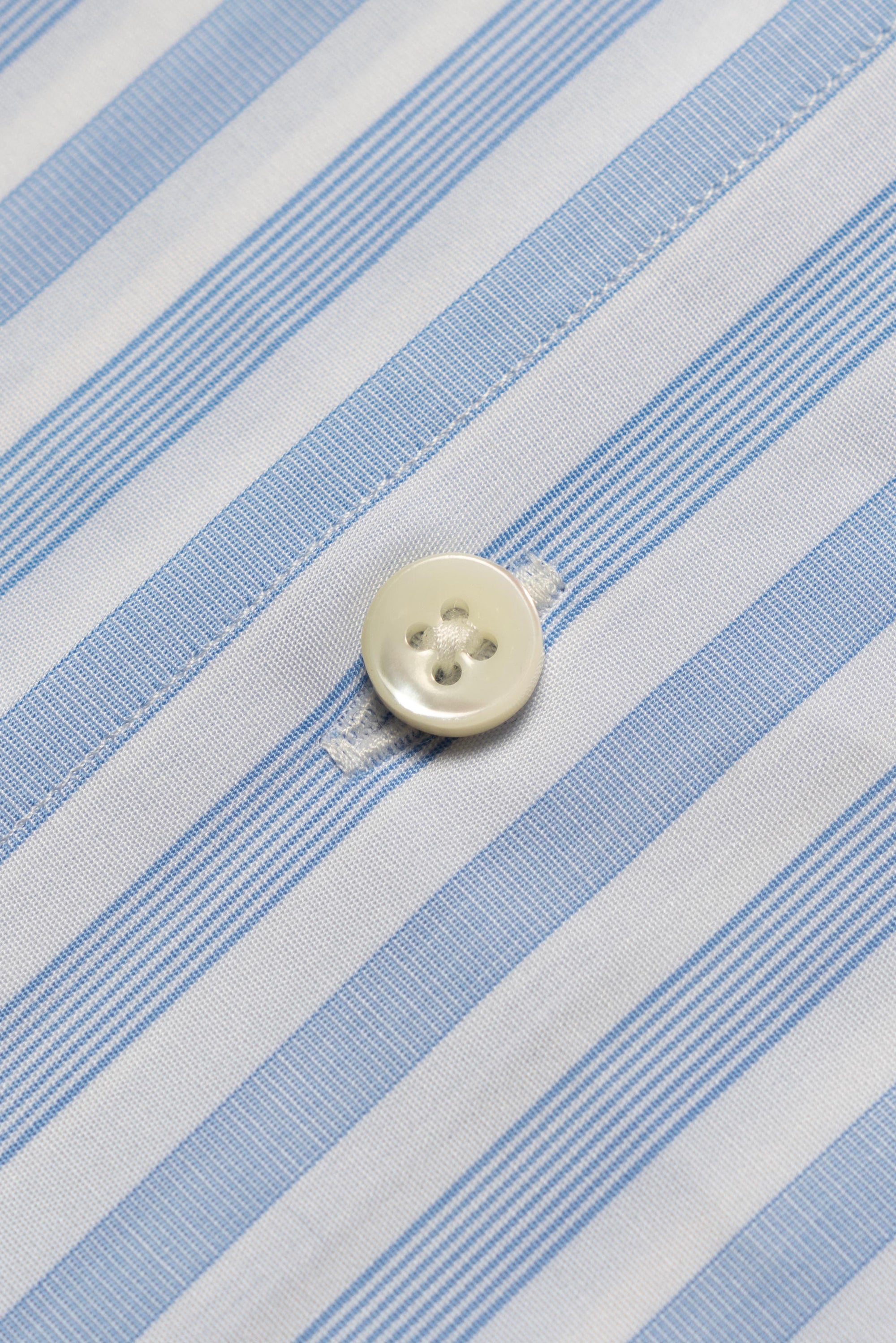MTO Pale Blue Stripe Cotton Shirt