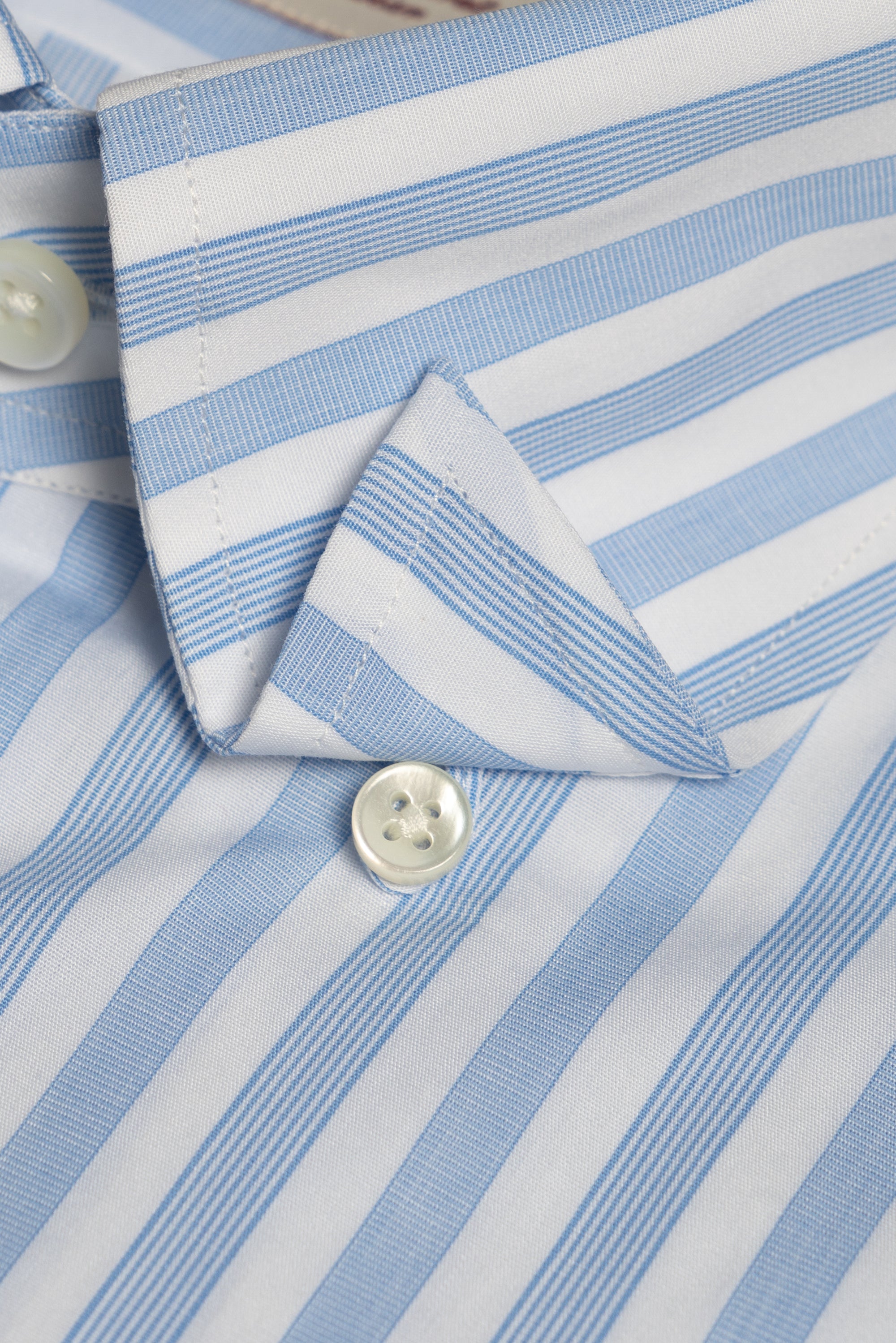 MTO Pale Blue Stripe Cotton Shirt
