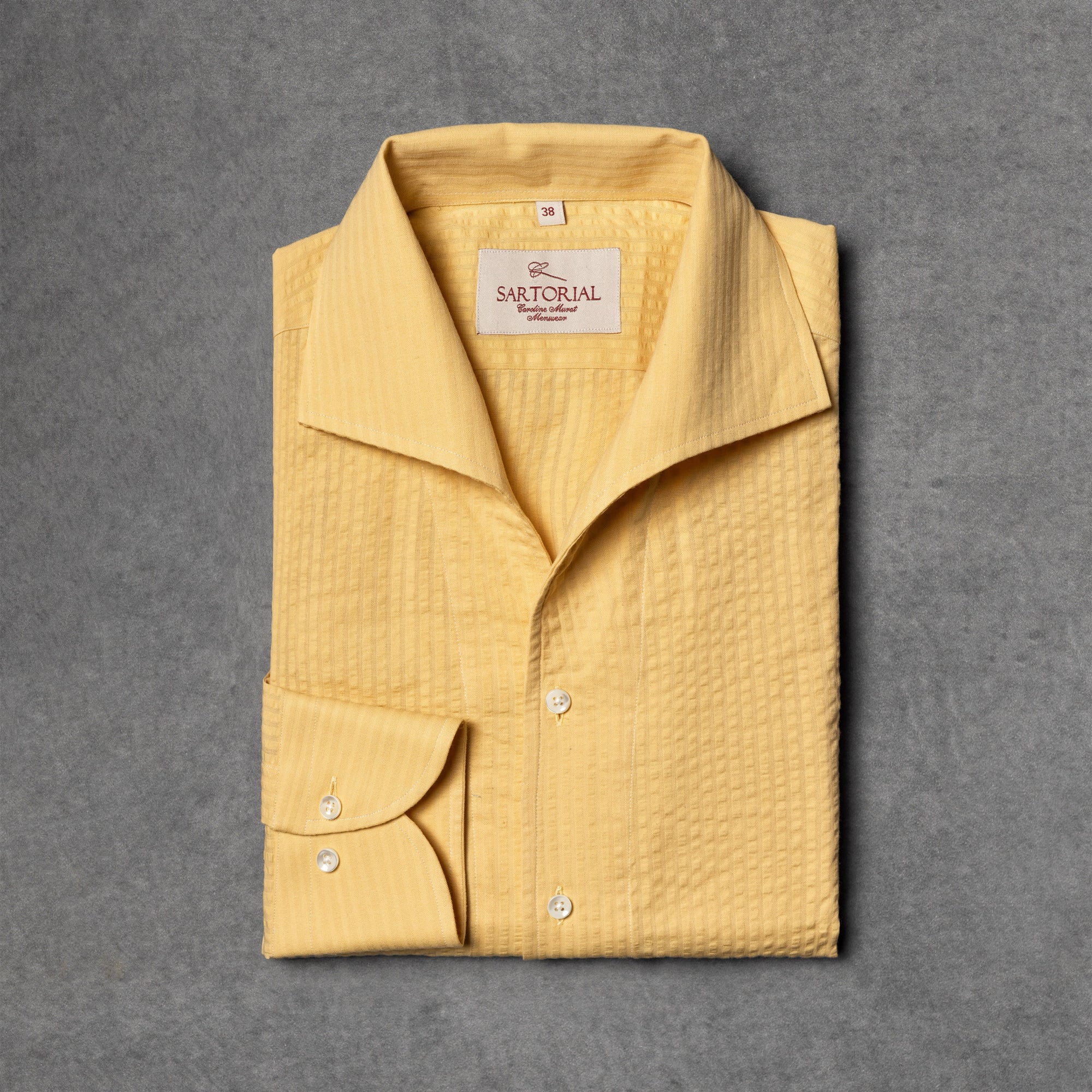 MTO Lemon Seersucker Shirt
