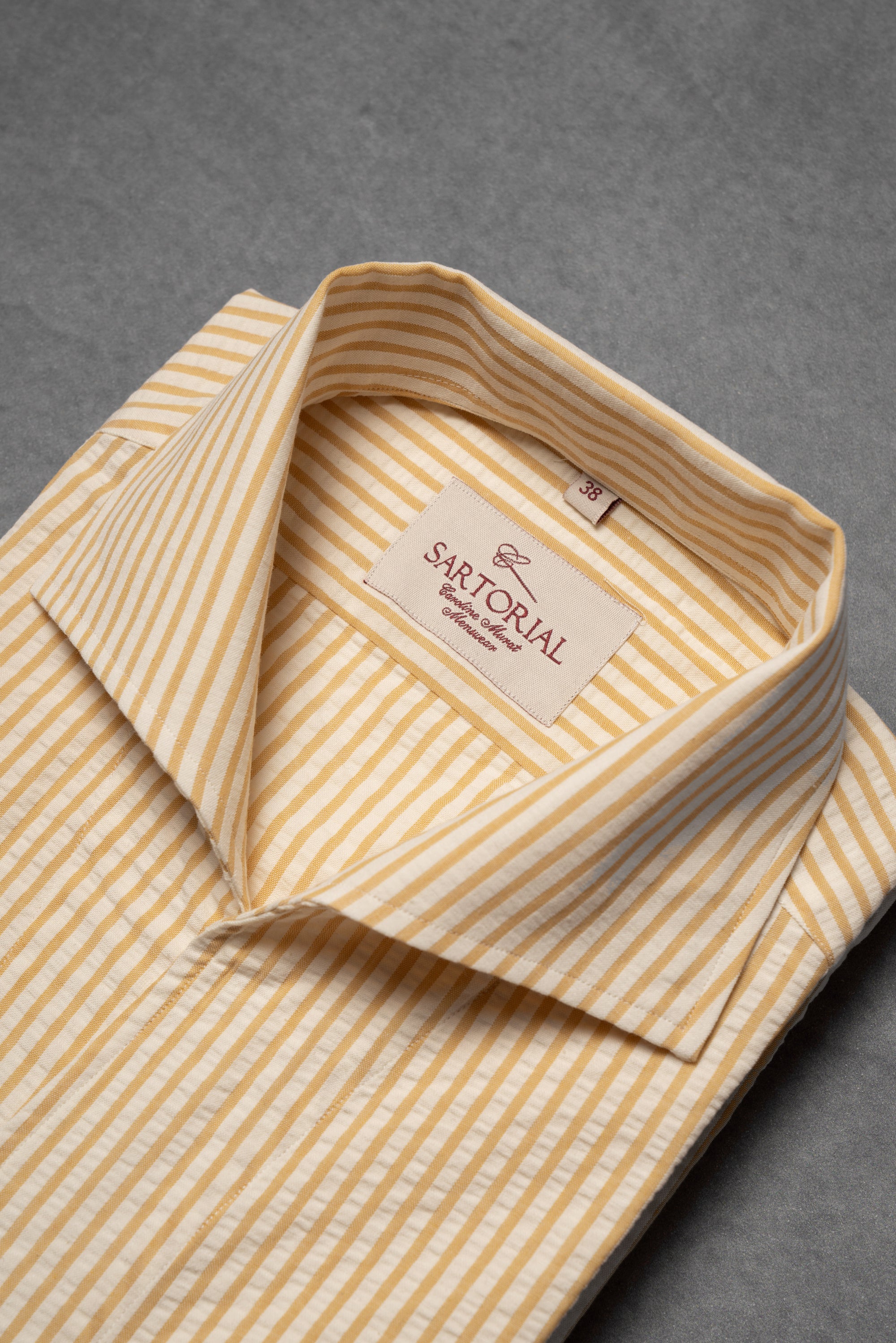 MTO Lemon Stripe Seersucker Shirt
