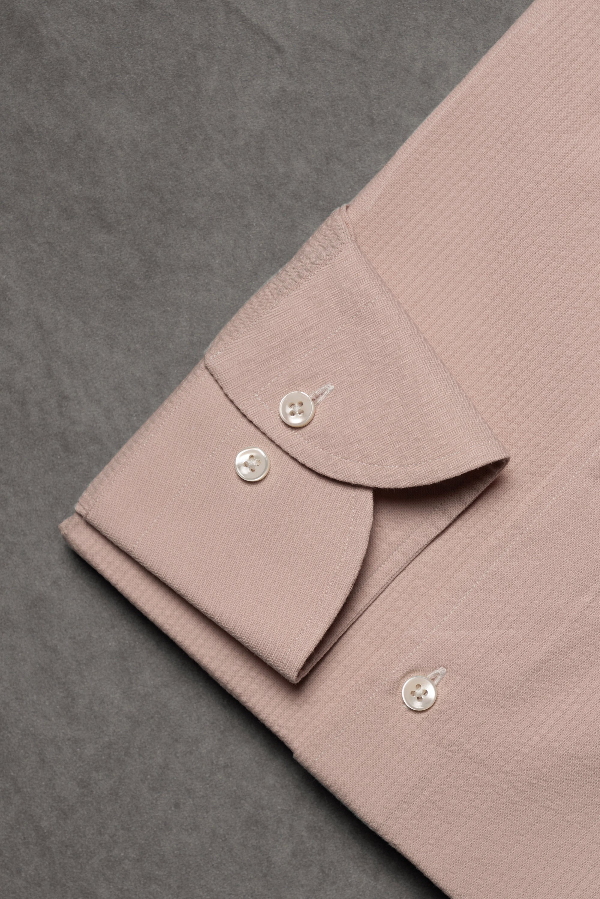 MTO Dust Pink Seersucker Shirt