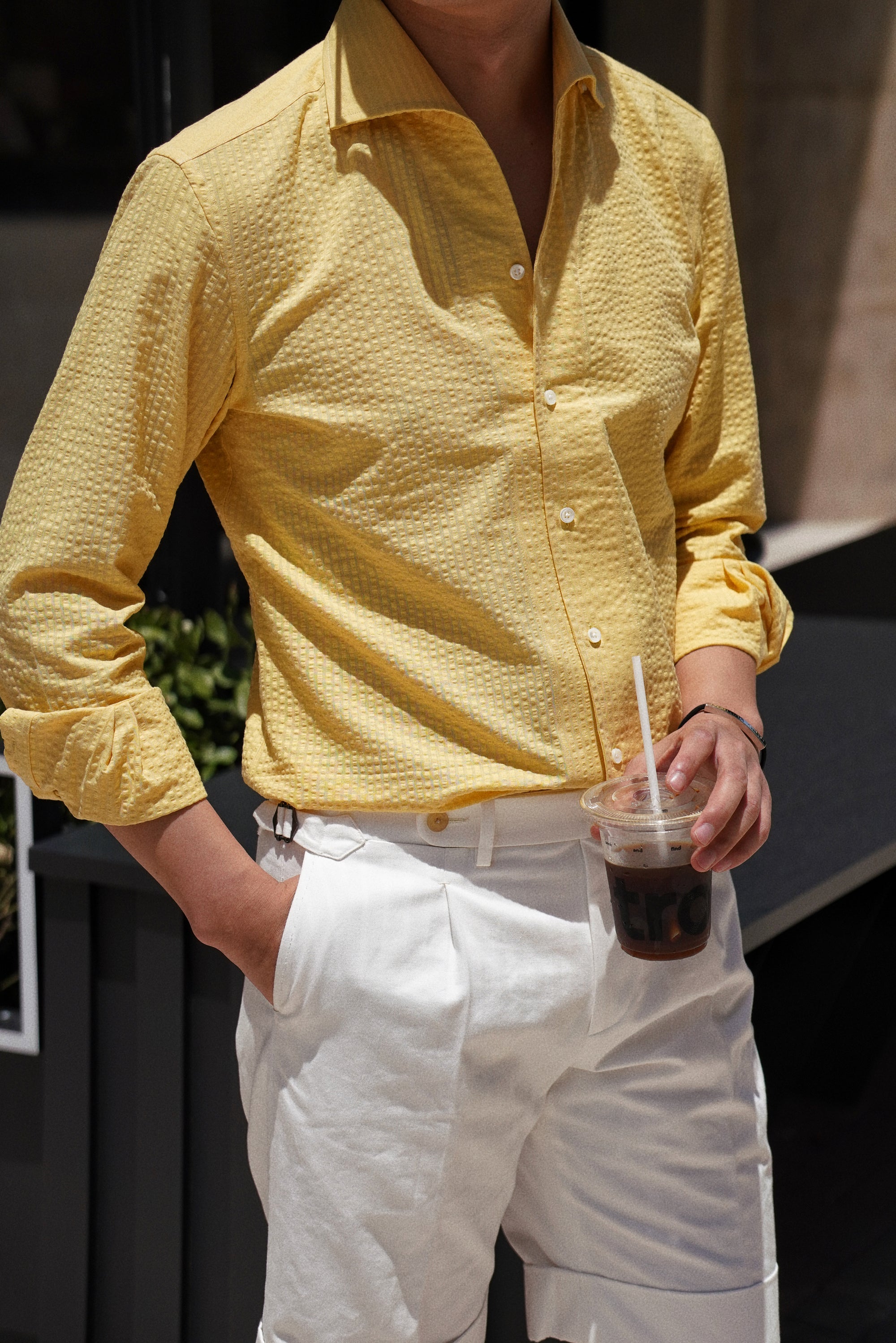 MTO Lemon Seersucker Shirt
