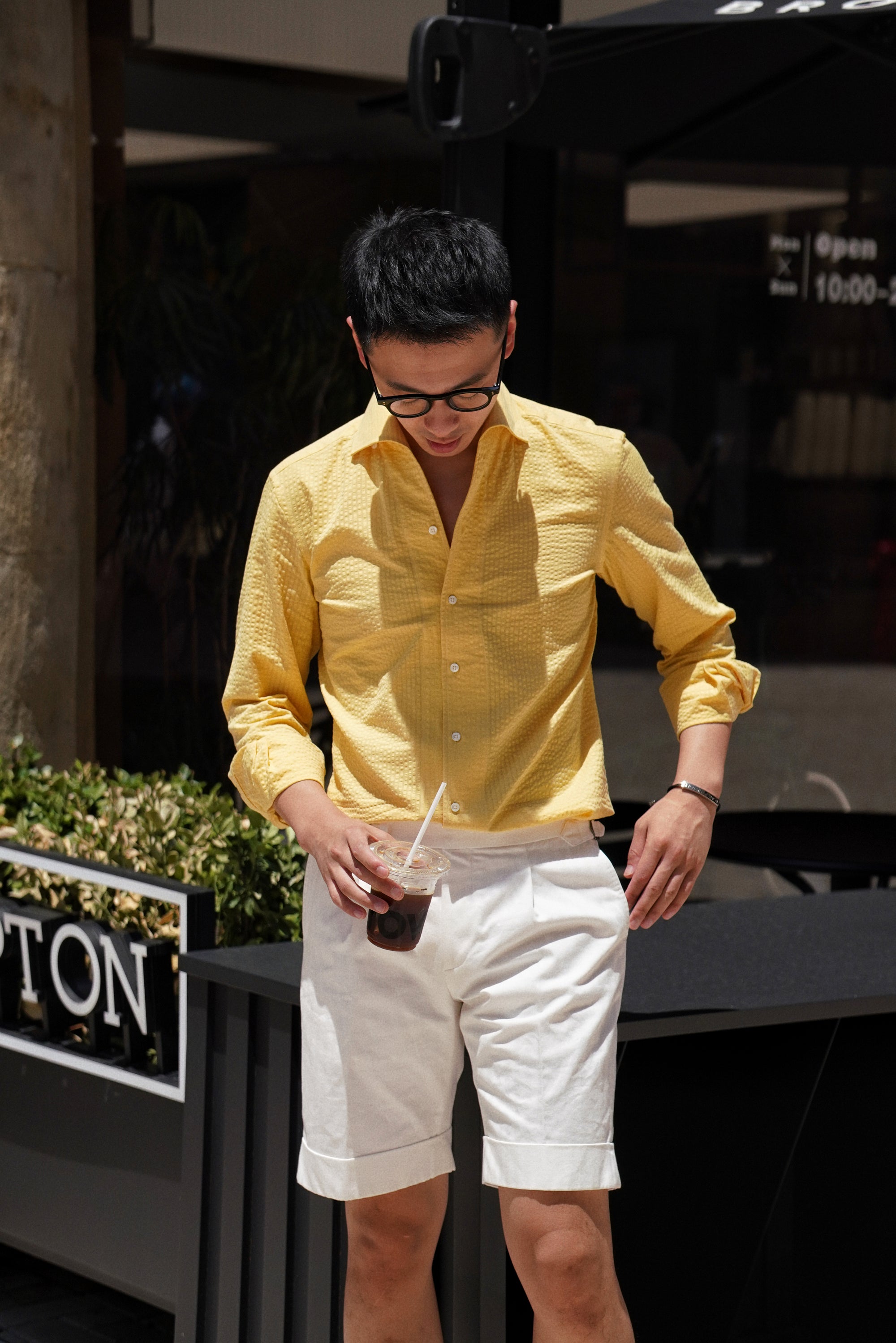 MTO Lemon Seersucker Shirt