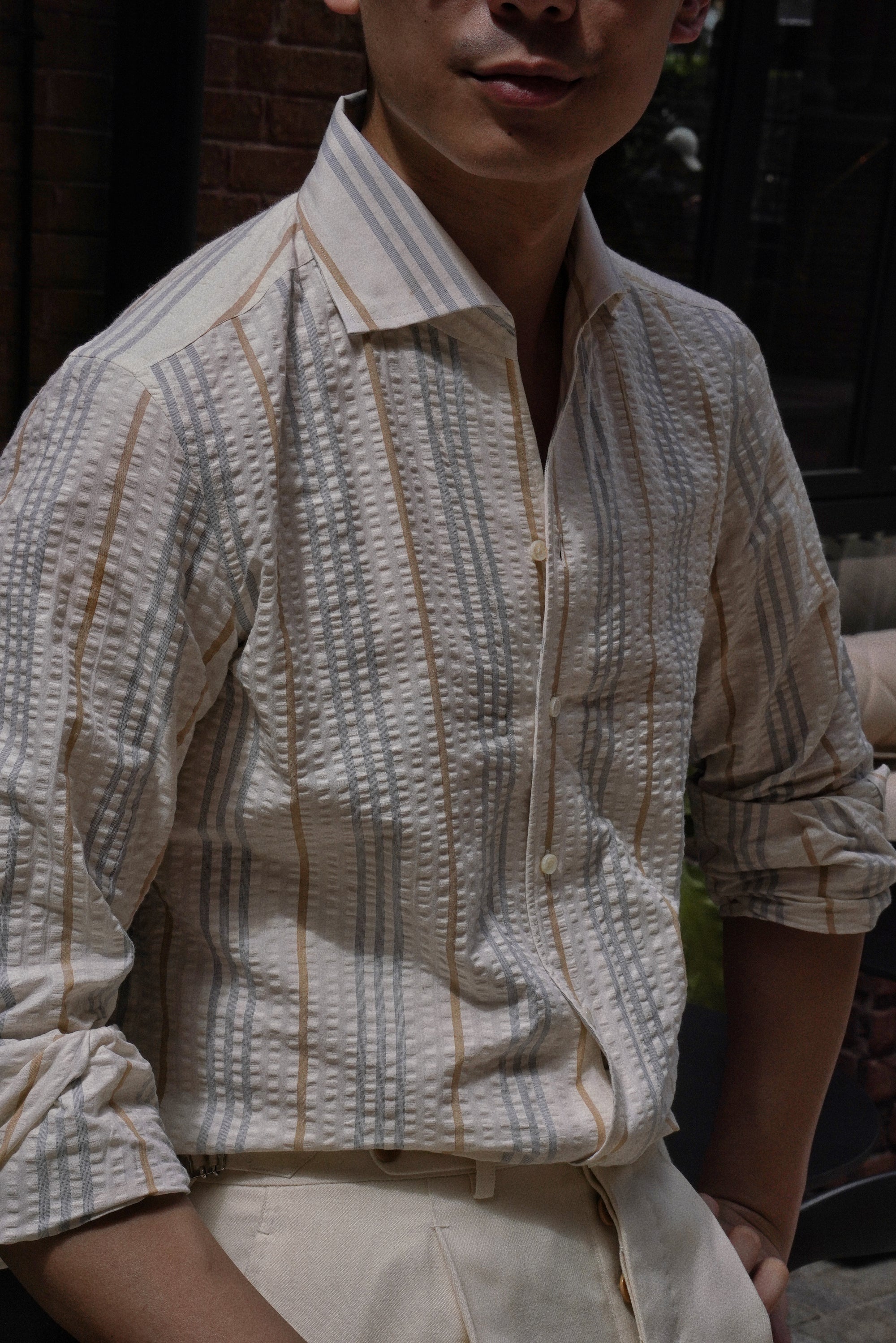 MTO Multi-stripe Seersucker Shirt