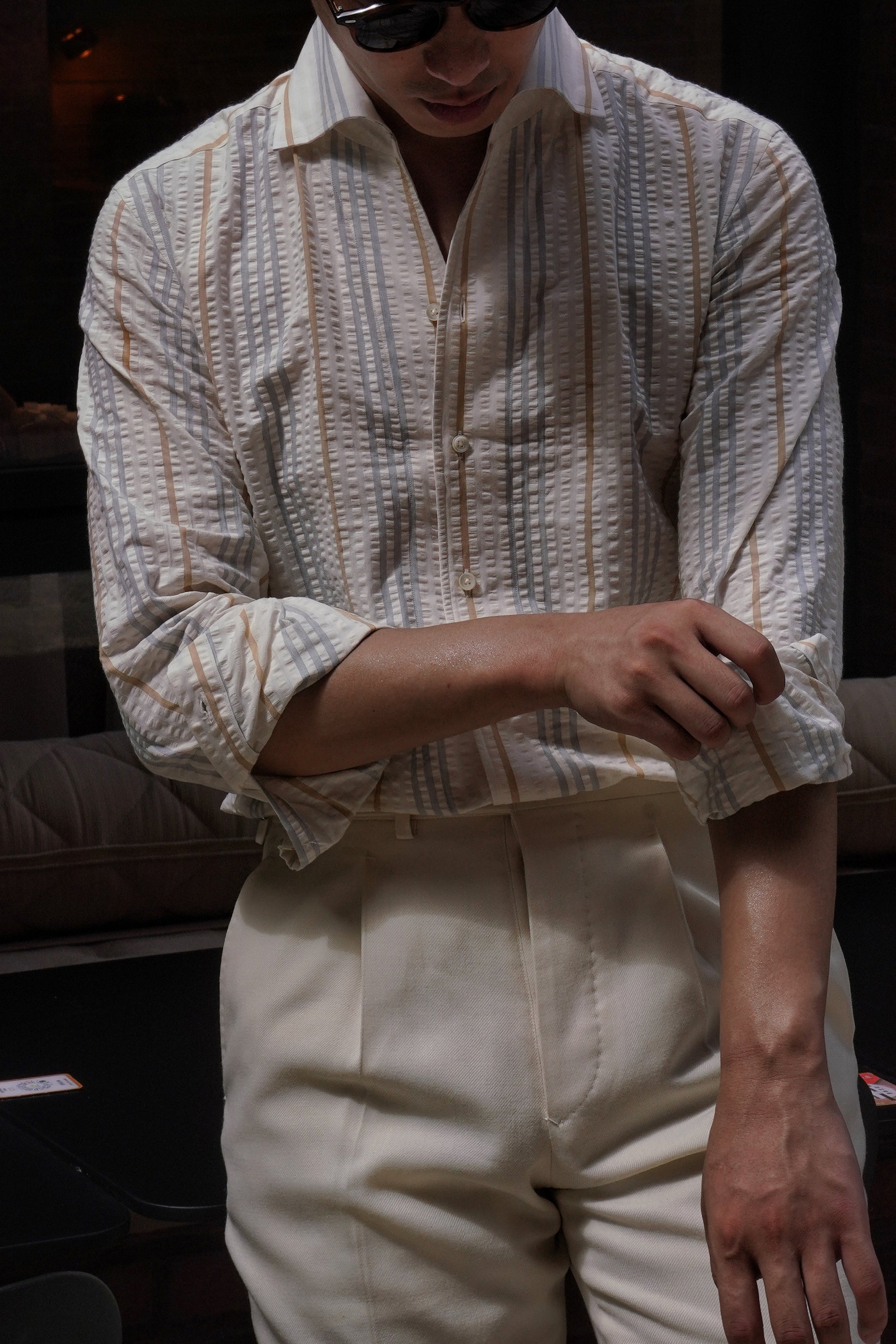 MTO Multi-stripe Seersucker Shirt