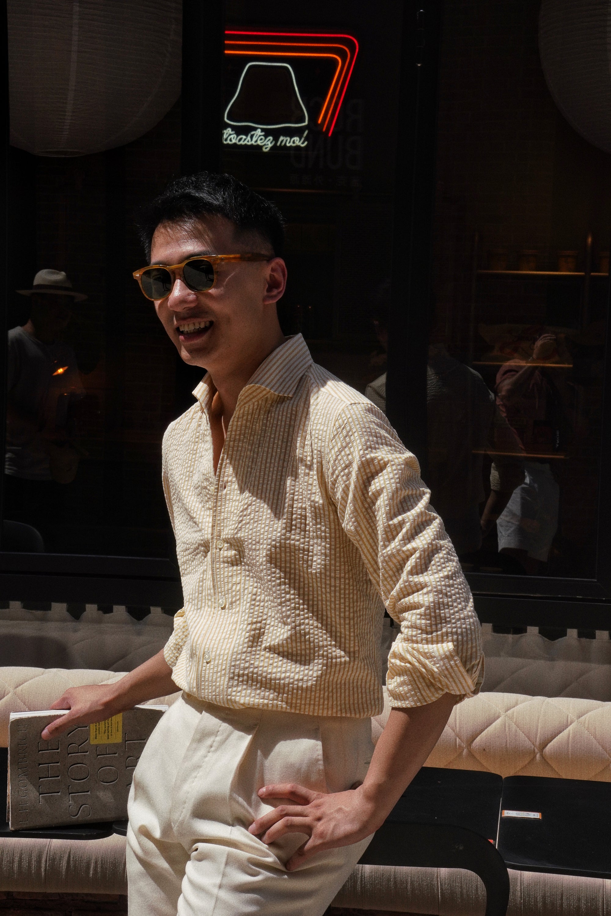 MTO Lemon Stripe Seersucker Shirt
