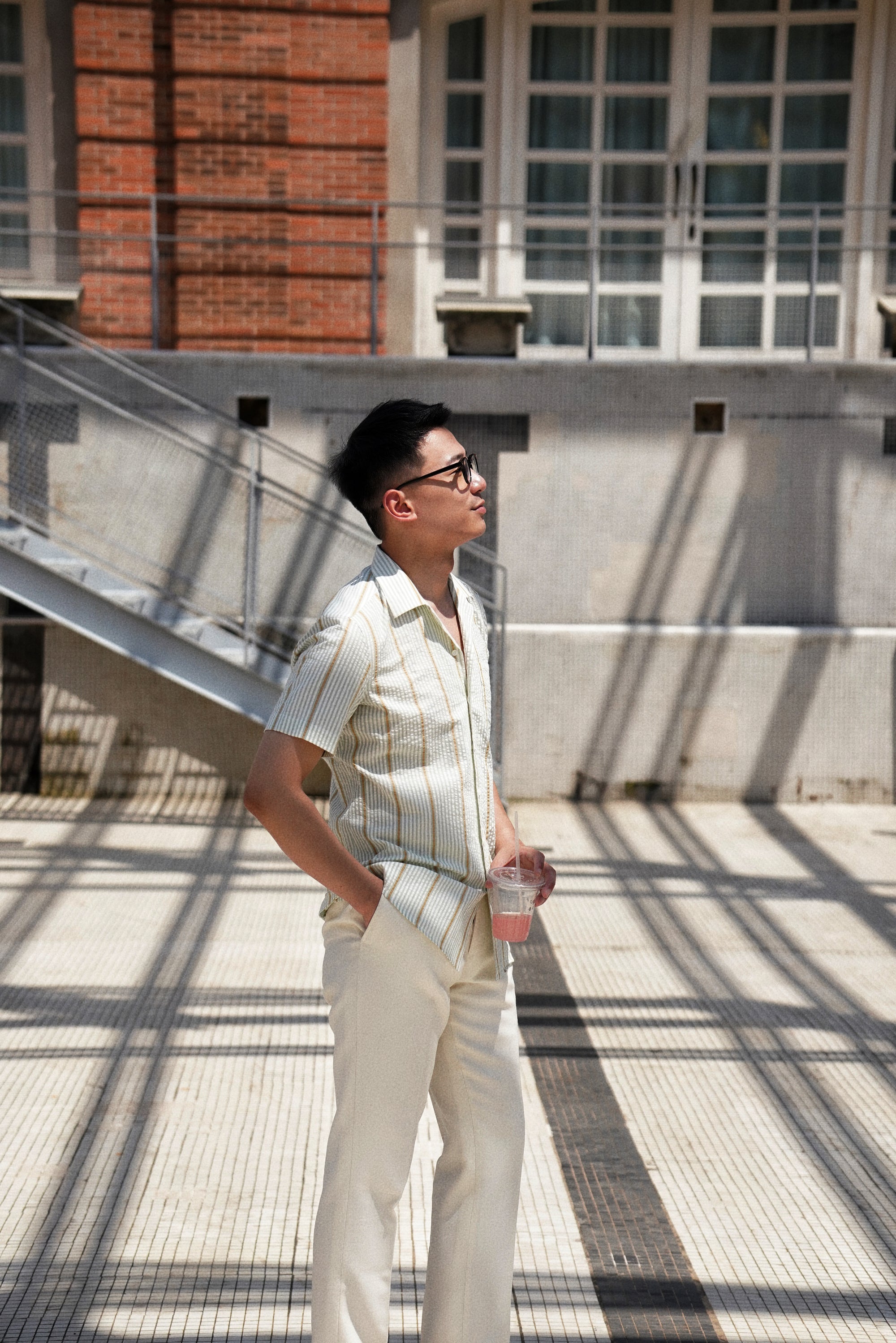 MTO Stripe Seersucker Cuban Shirt