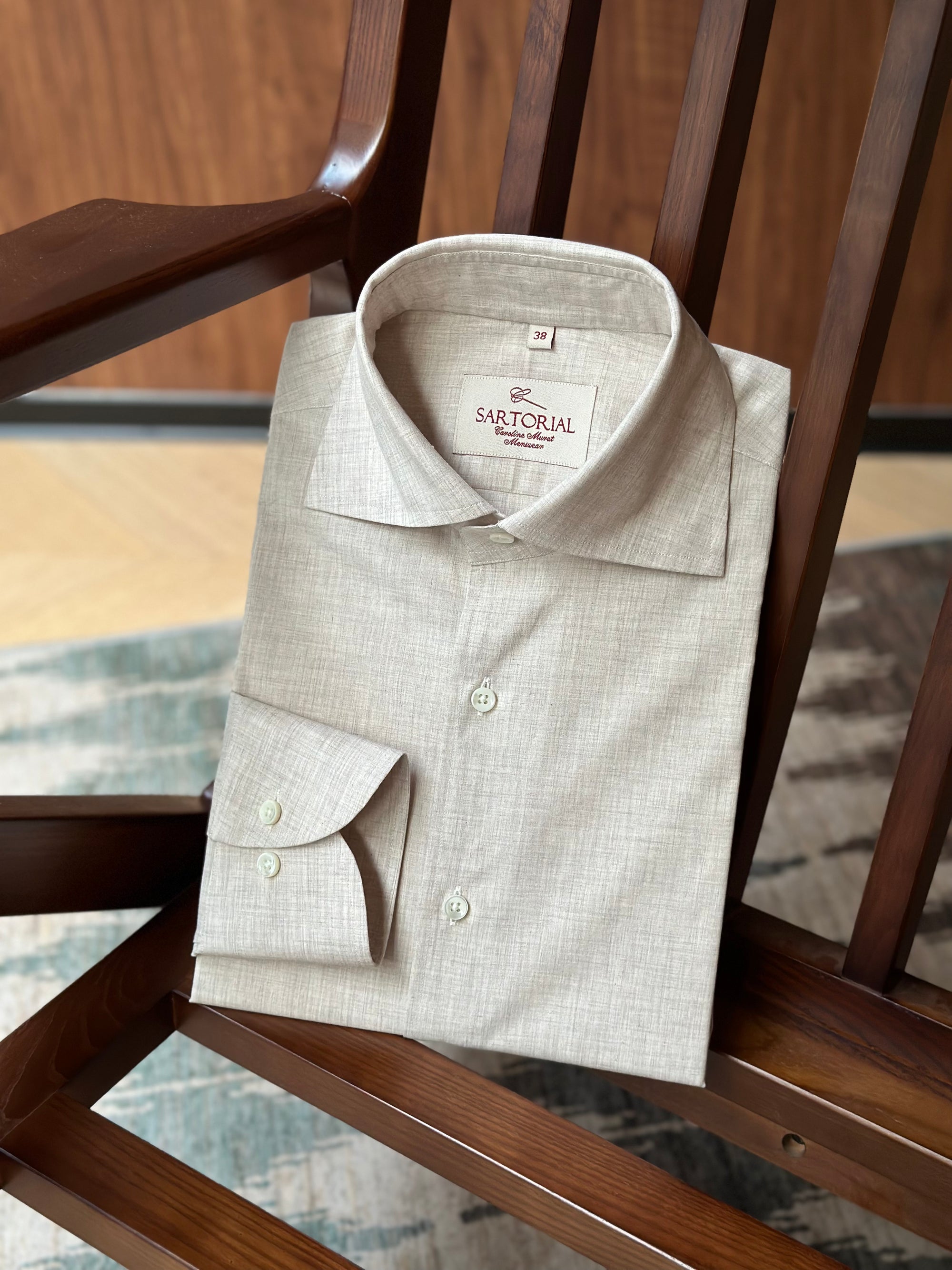 MTO Oatmeal Pima Cotton Shirt
