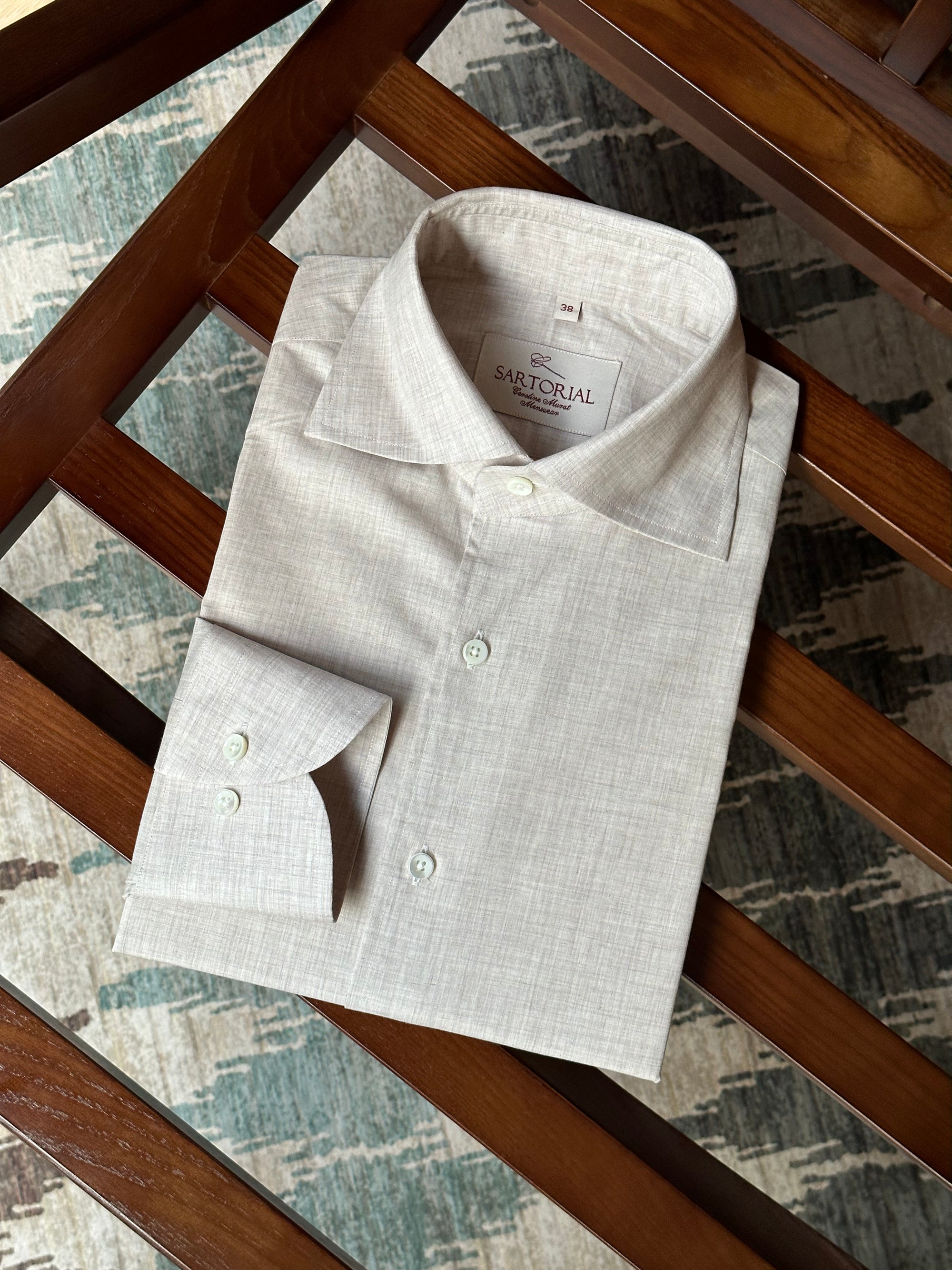 MTO Oatmeal Pima Cotton Shirt