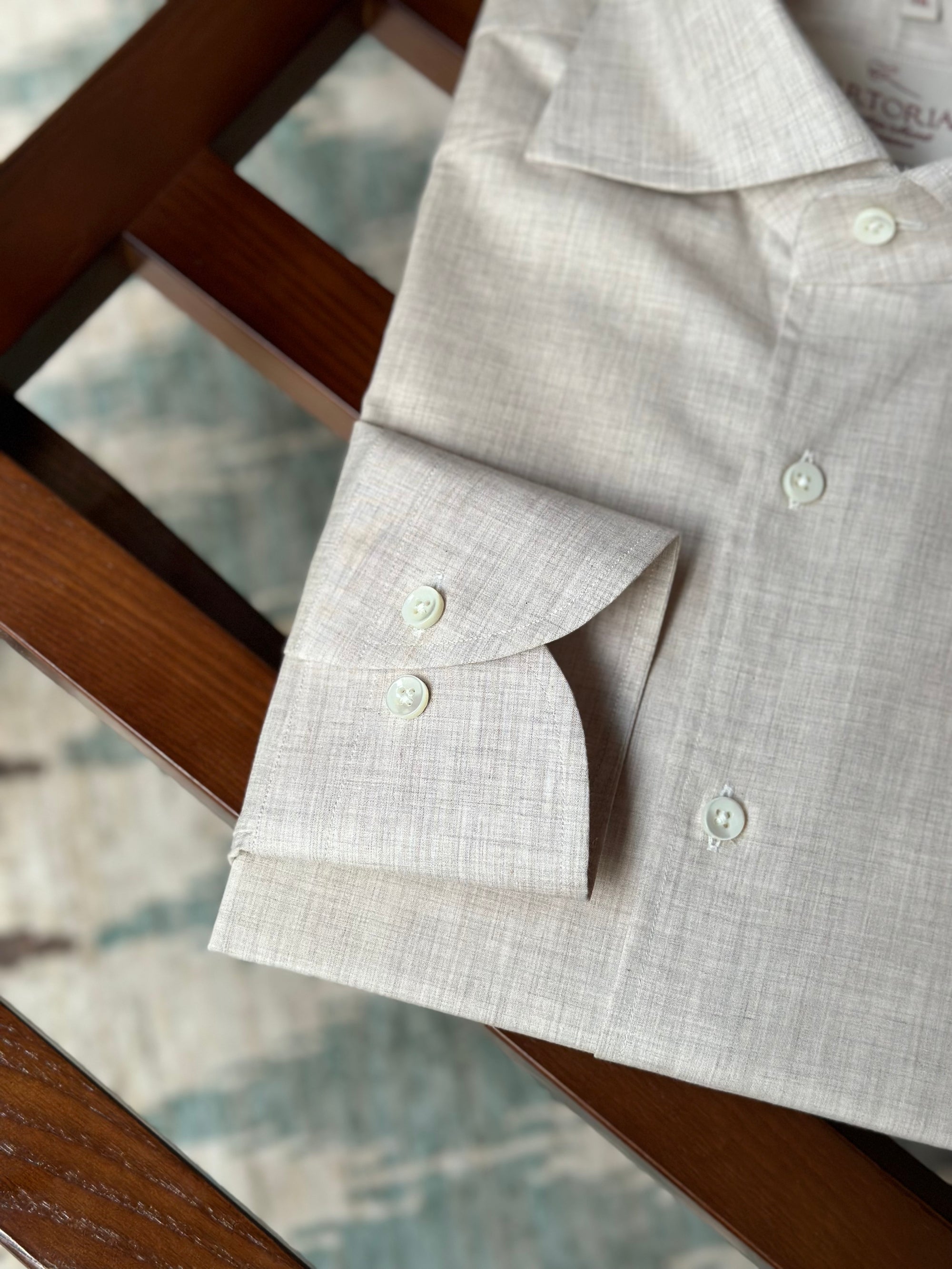 MTO Oatmeal Pima Cotton Shirt
