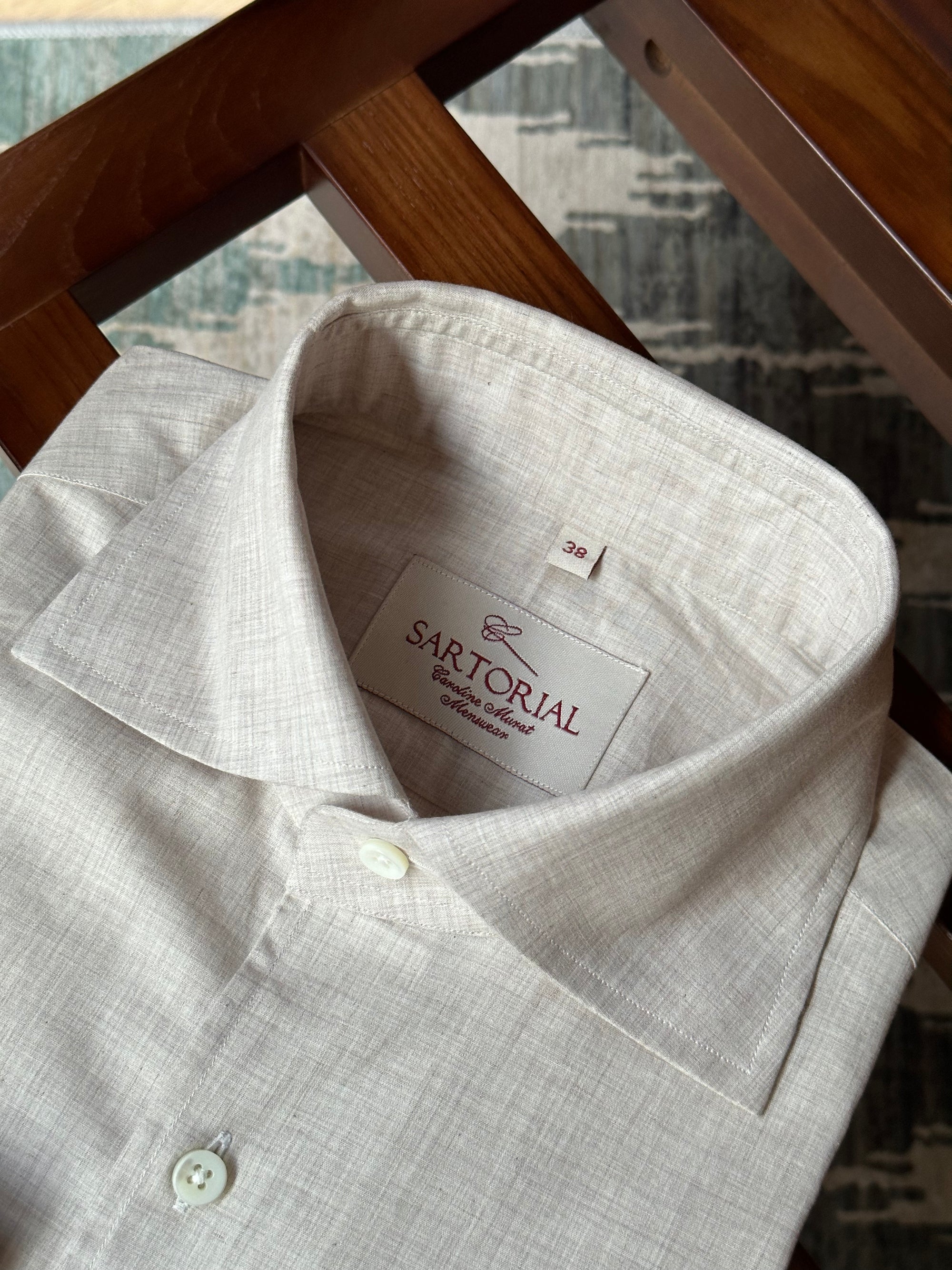 MTO Oatmeal Pima Cotton Shirt