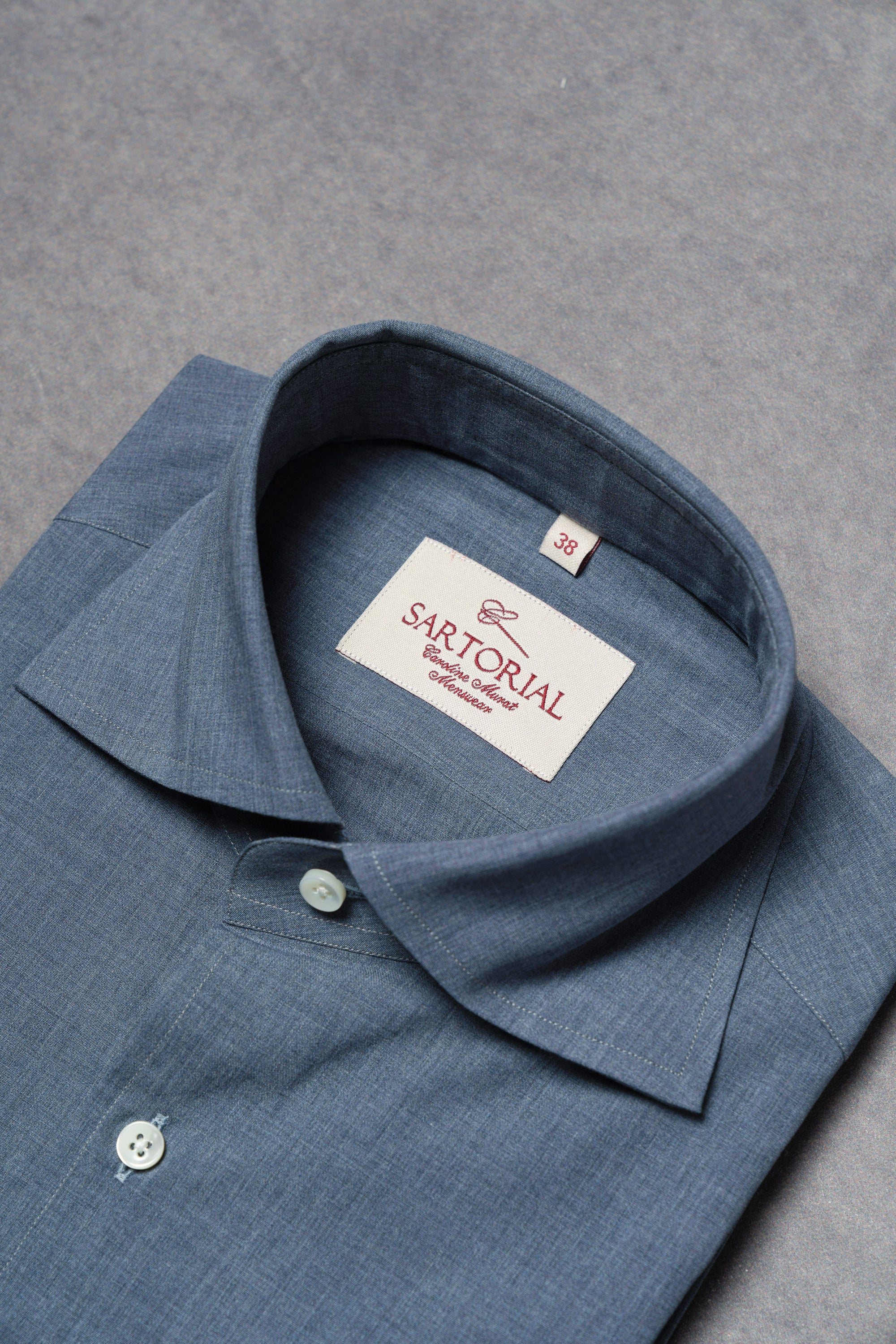 MTO Washed Blue Pima Cotton Shirt