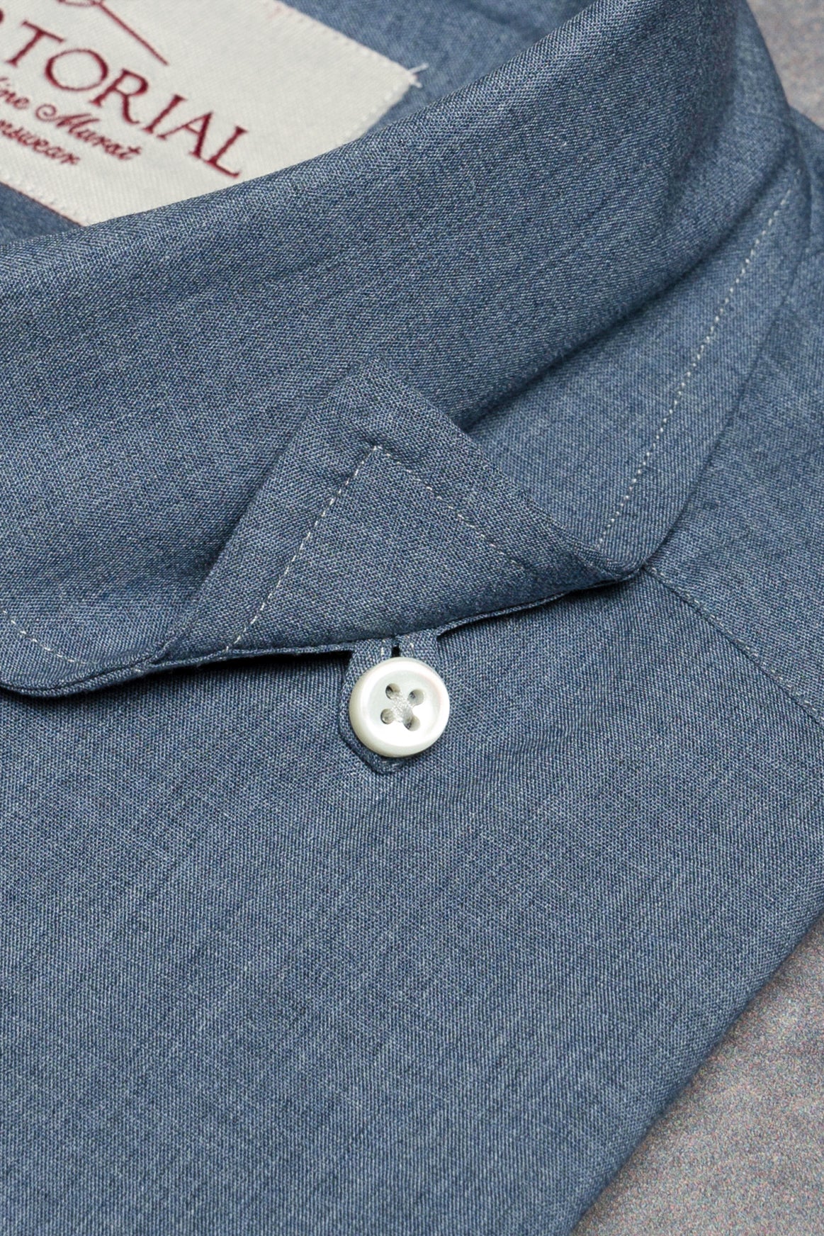 MTO Washed Blue Pima Cotton Shirt