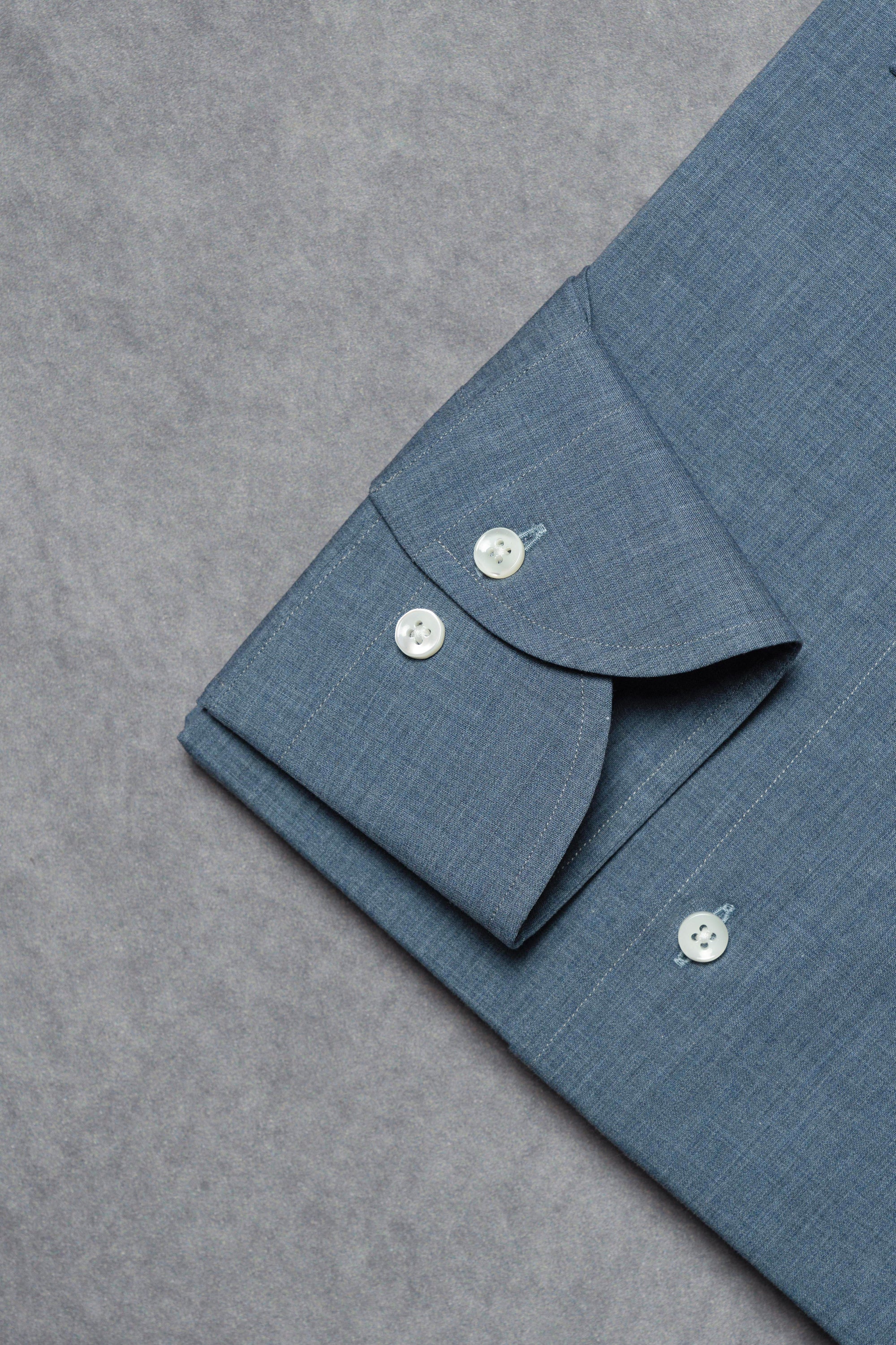 MTO Washed Blue Pima Cotton Shirt