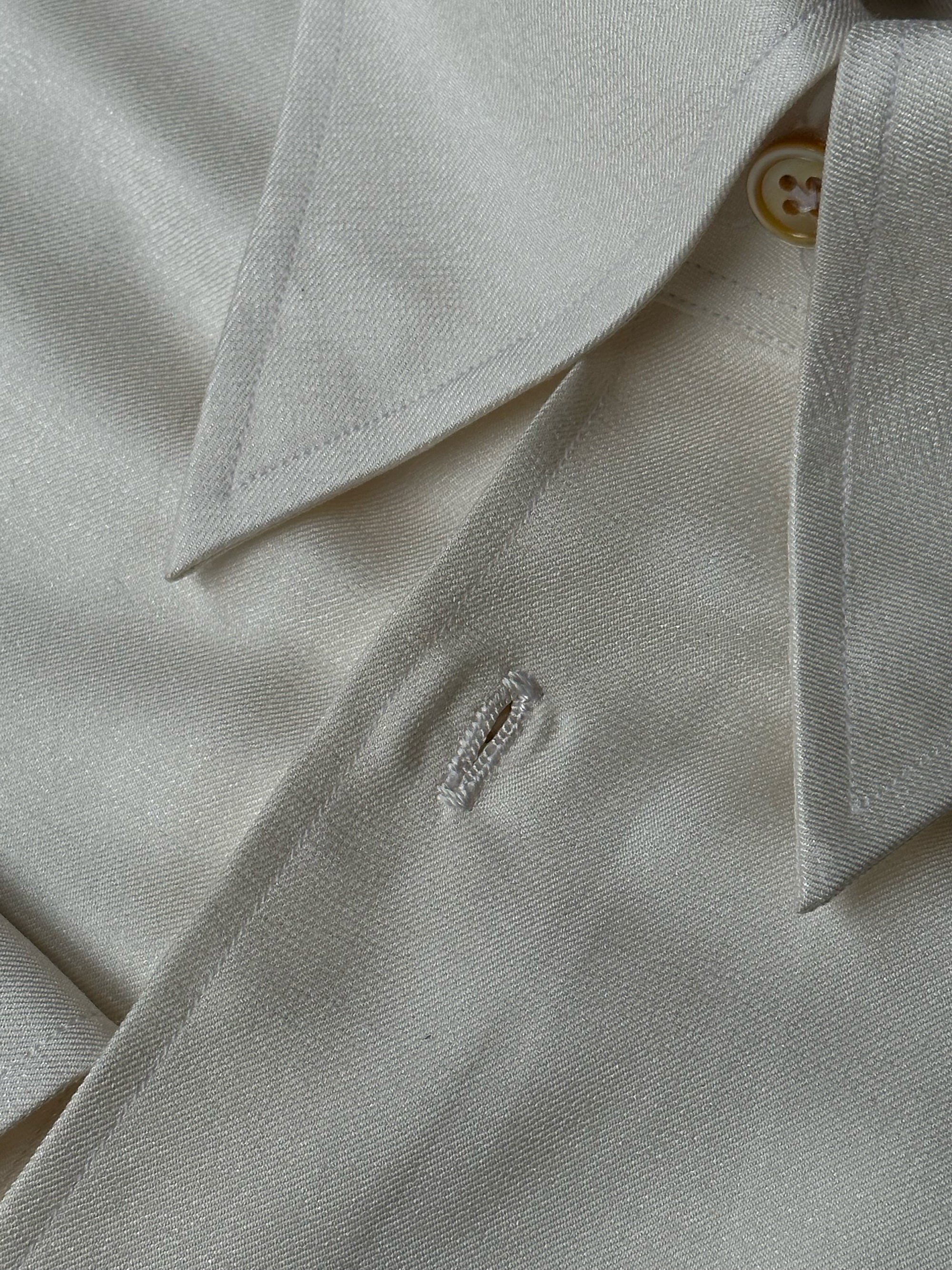 MTO Hand-stitched Beige Silk Shirt