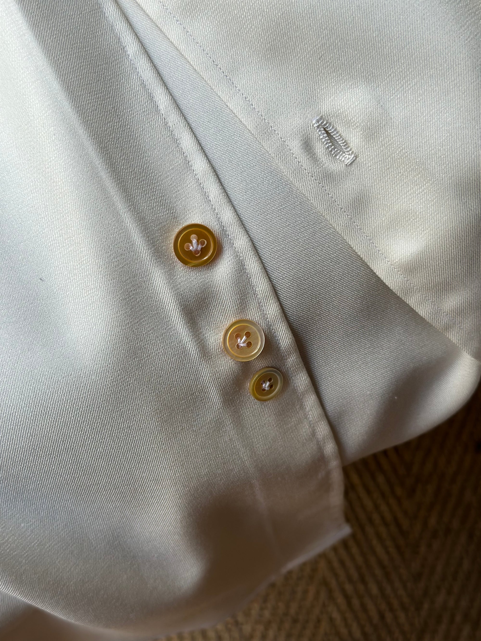 MTO Hand-stitched Beige Silk Shirt