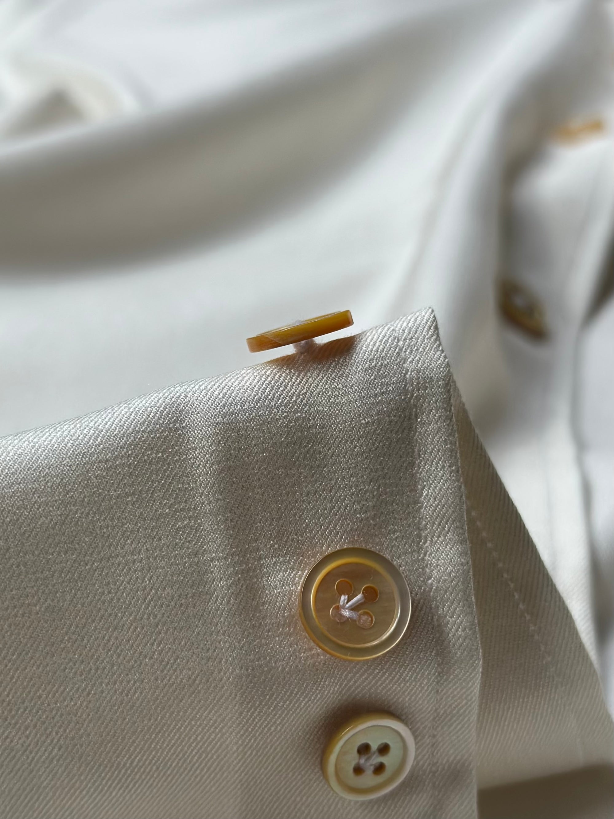 MTO Hand-stitched Beige Silk Shirt
