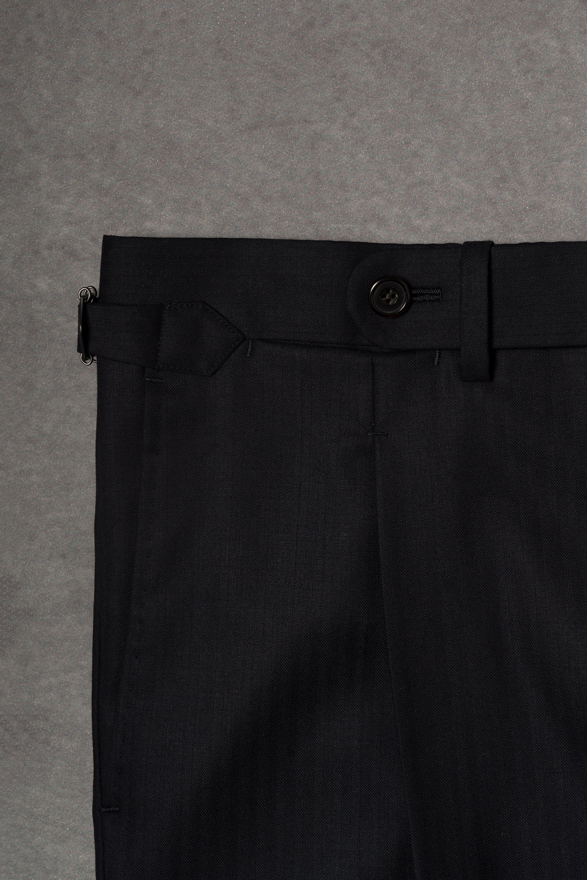 Navy Herringbone 130s Suit #15
