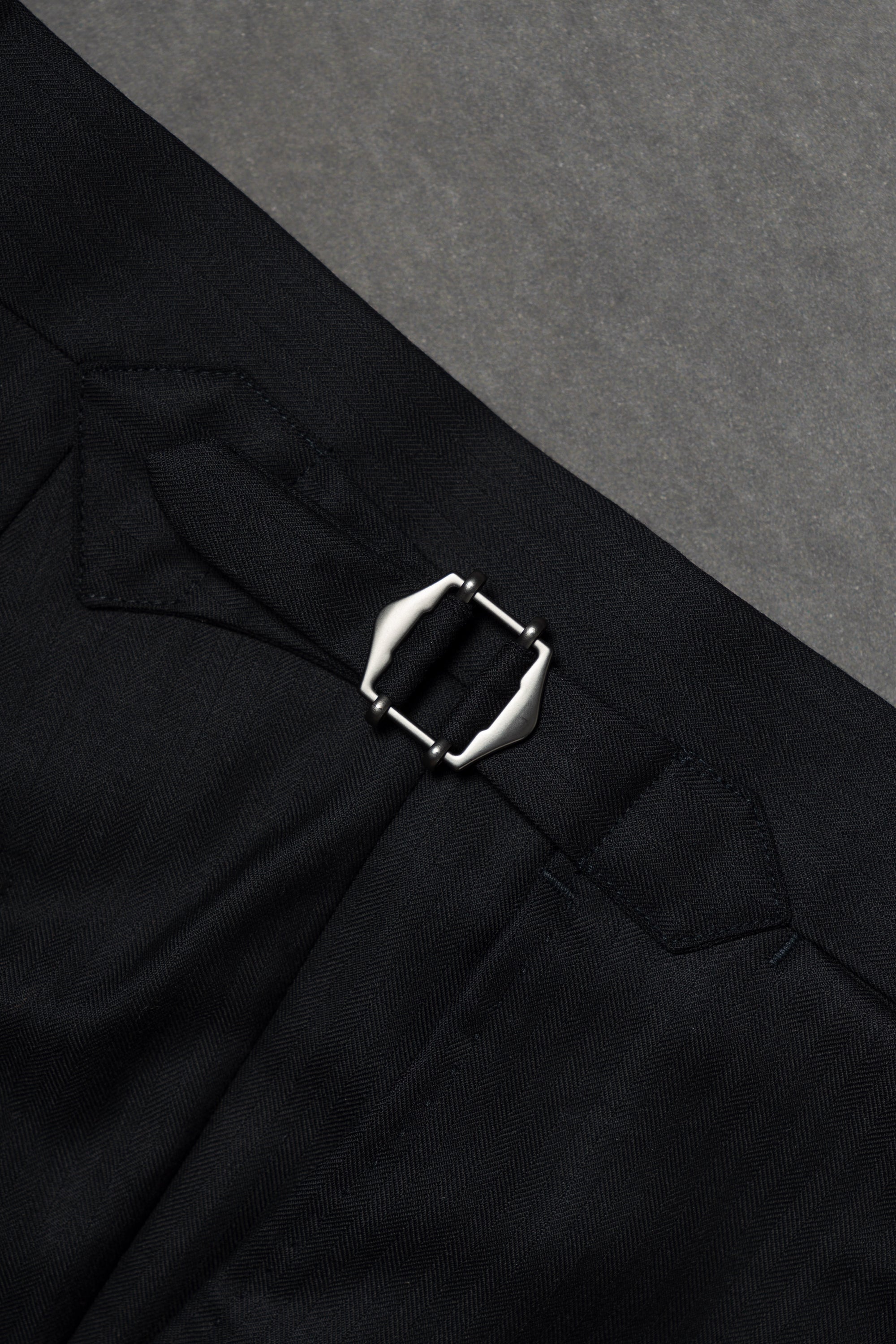 Navy Herringbone 130s Suit #15