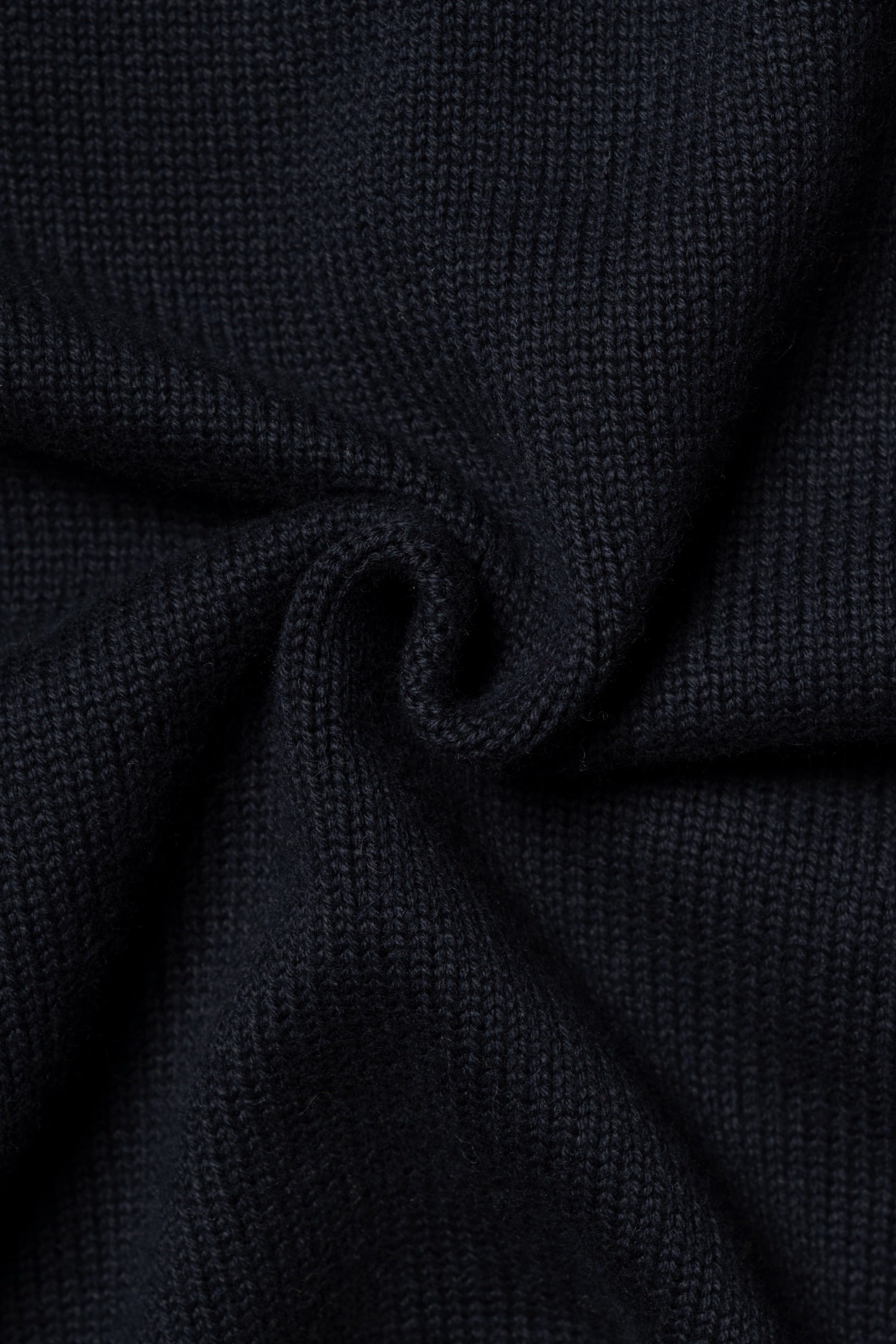 Navy Knitted Cotton Wool A1 Jacket