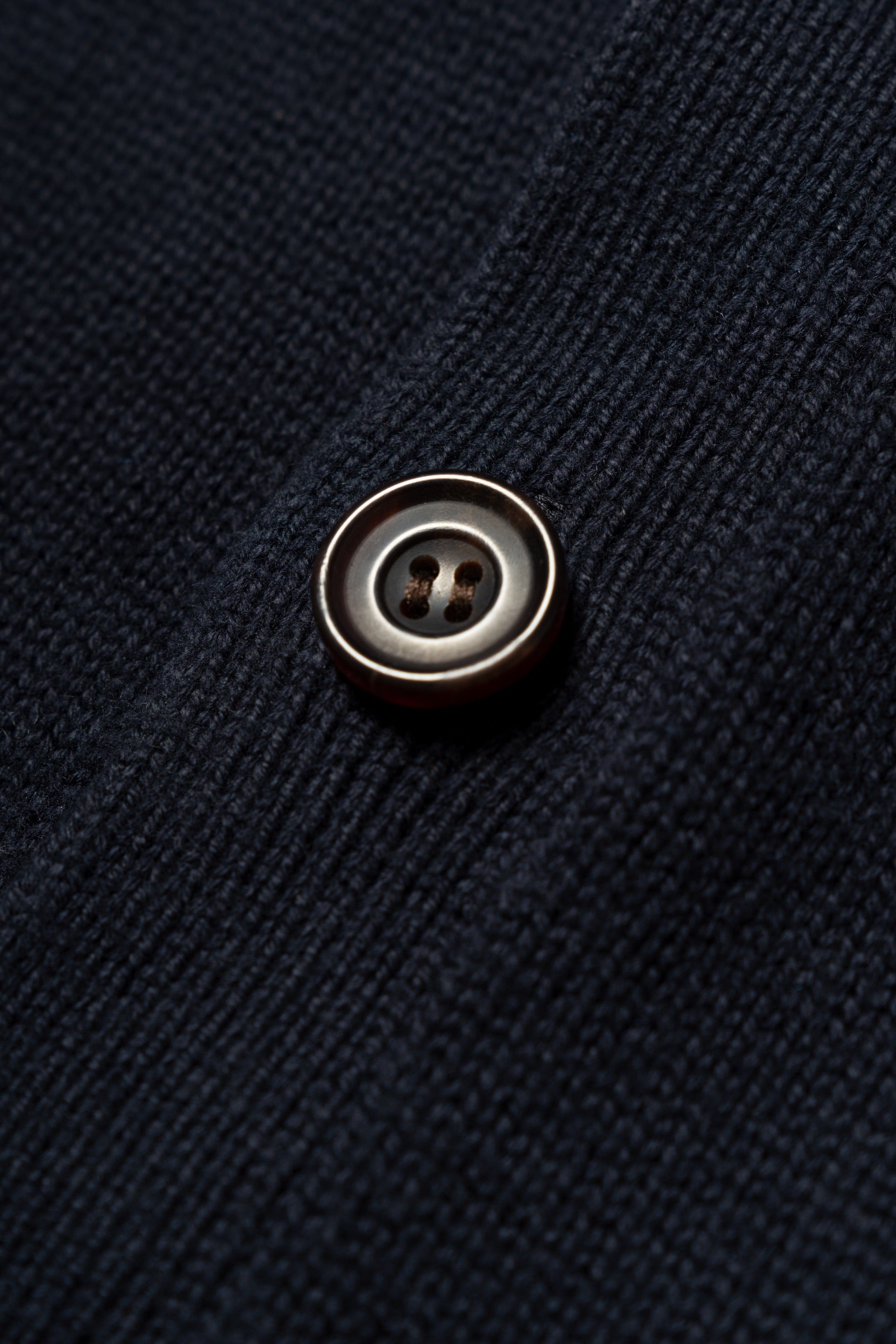Navy Knitted Cotton Wool A1 Jacket