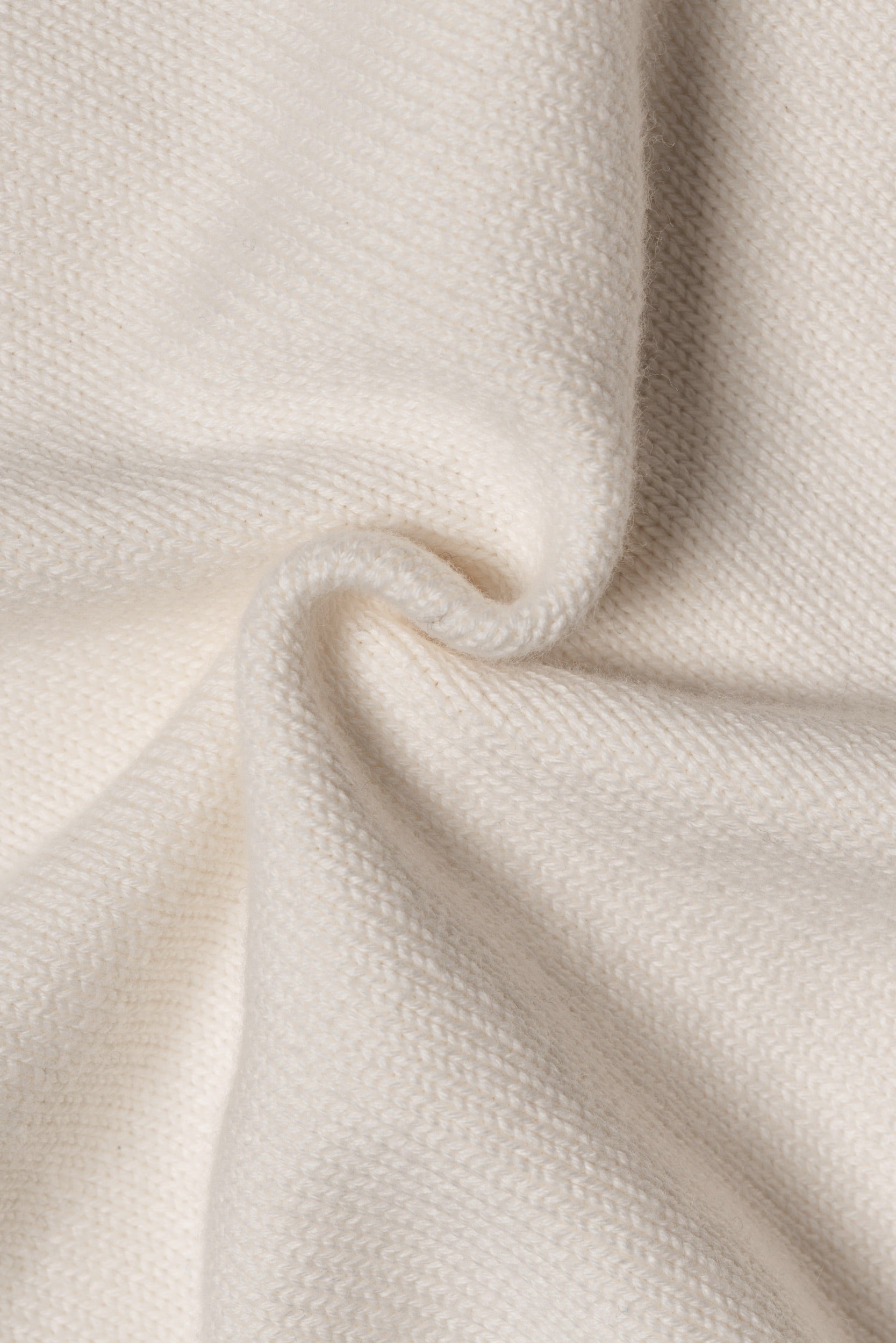 Ivory Knitted Cotton Wool A1 Jacket