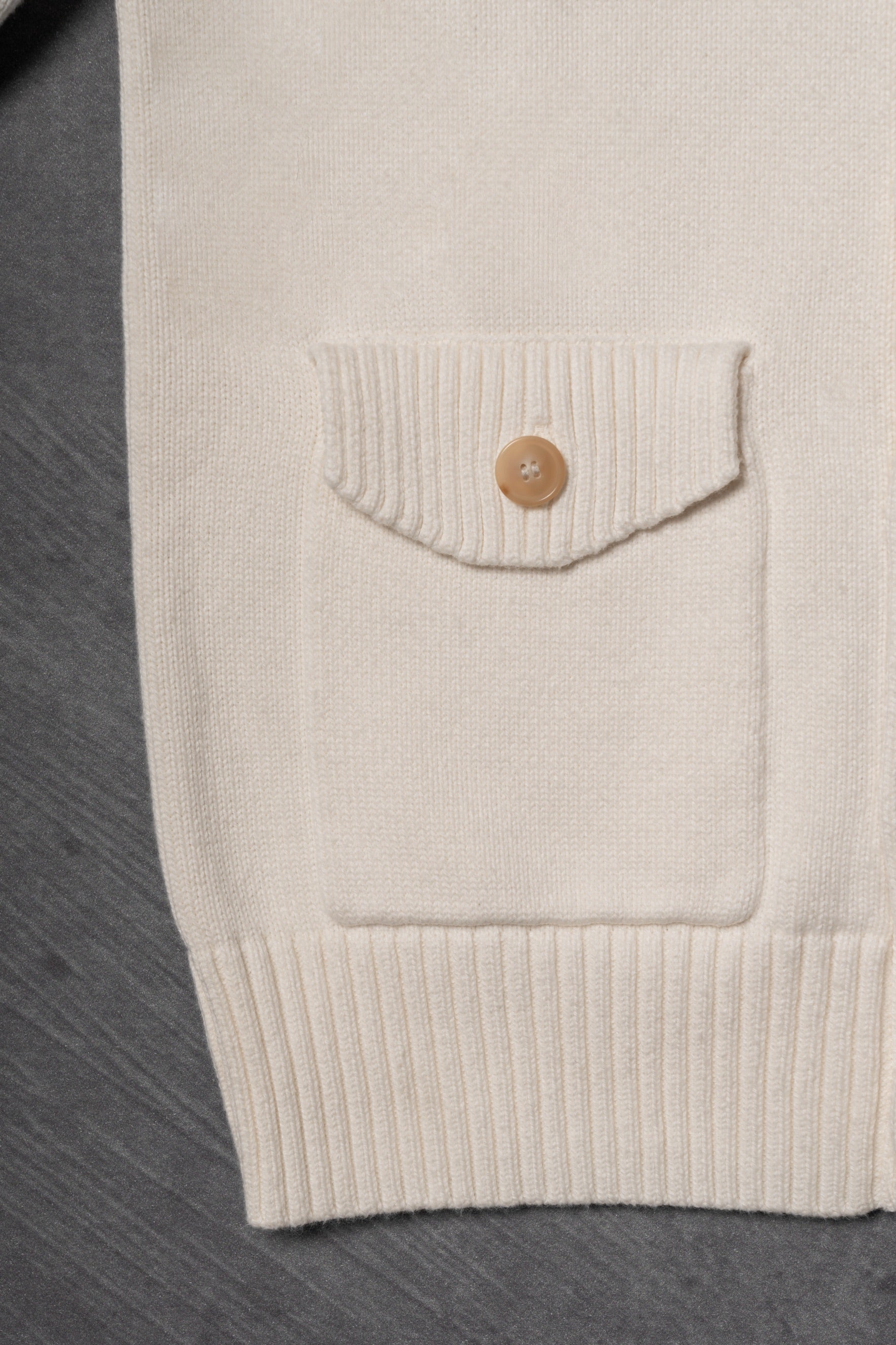 Ivory Knitted Cotton Wool A1 Jacket
