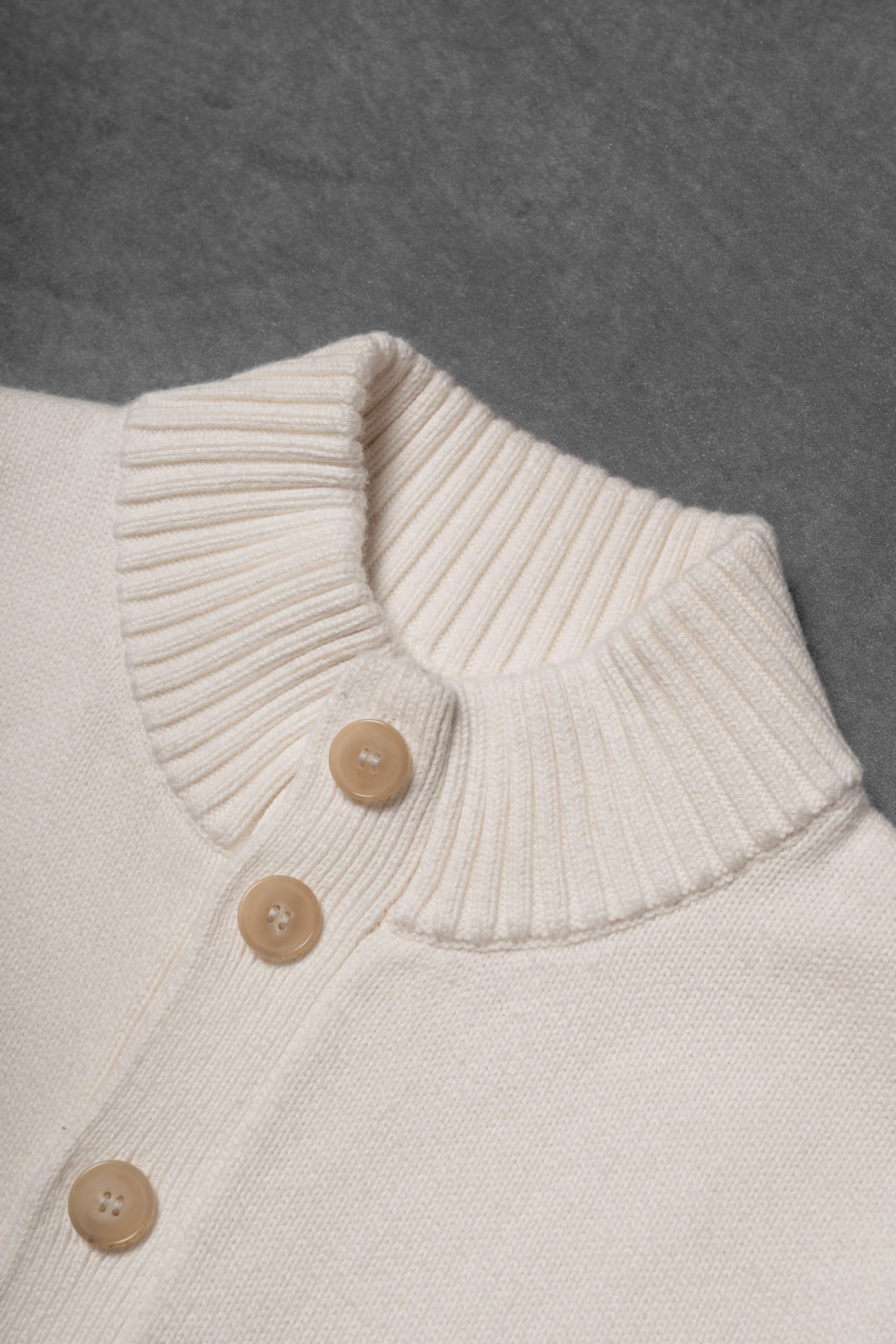 Ivory Knitted Cotton Wool A1 Jacket