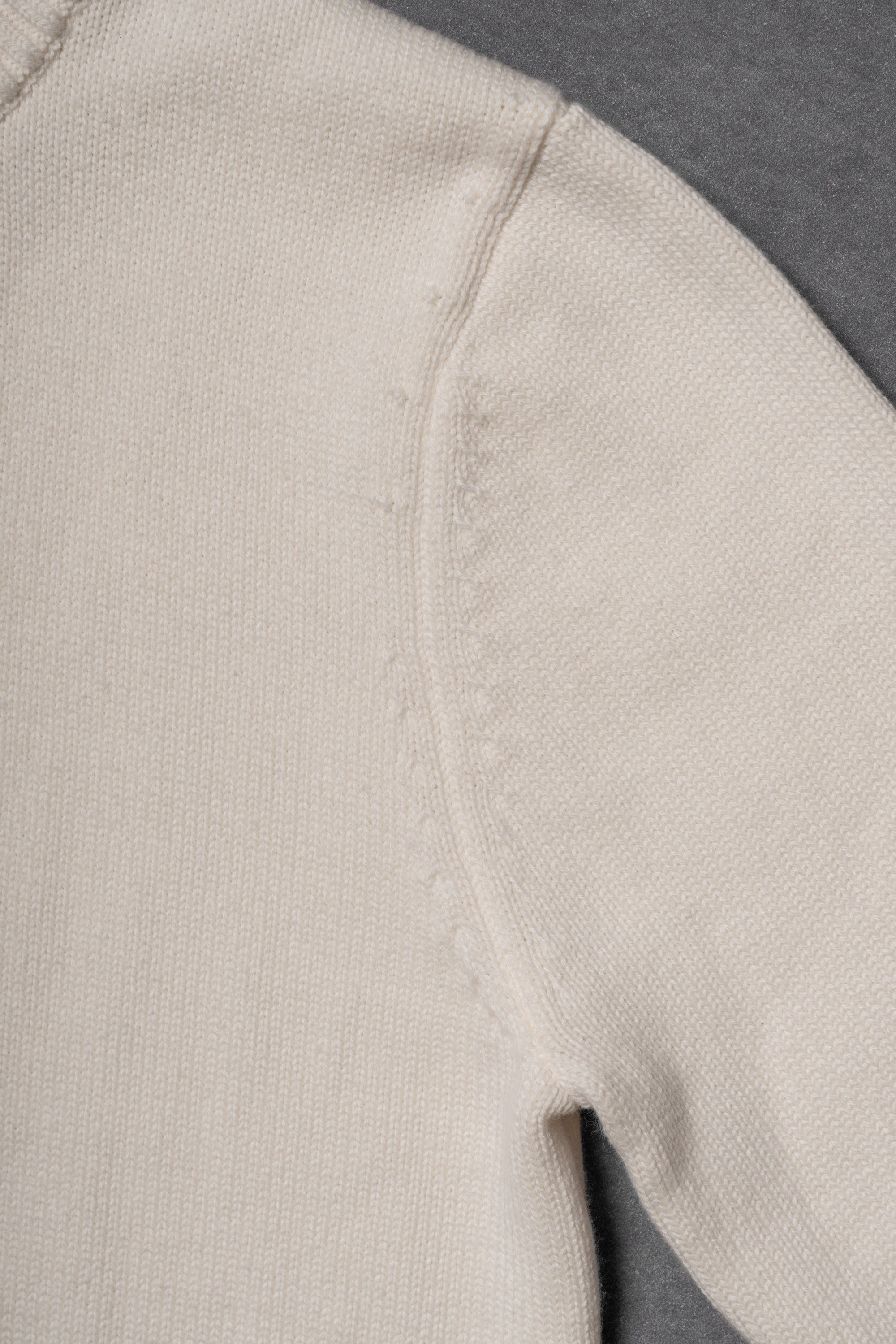 Ivory Knitted Cotton Wool A1 Jacket