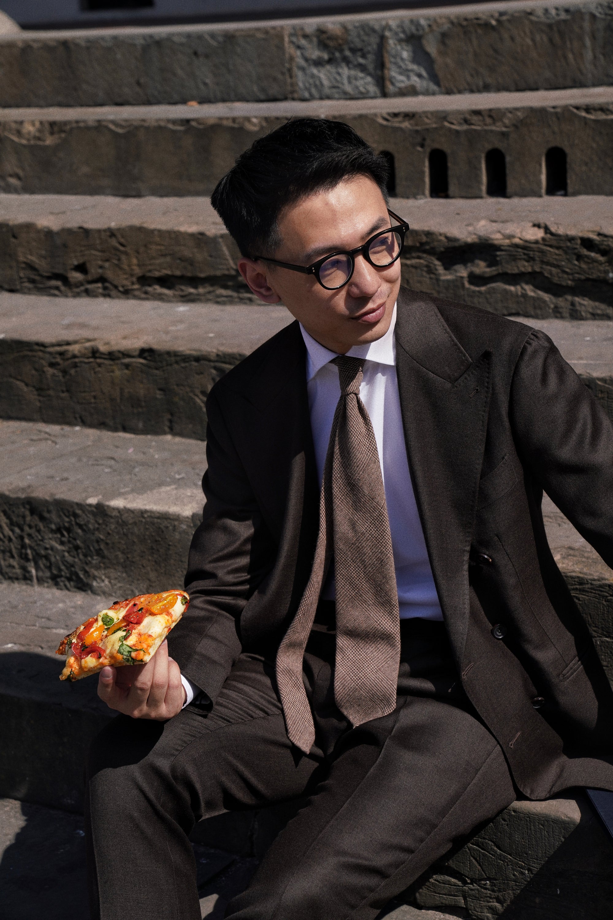 Dark Brown Plain Weave Wool Suit #13