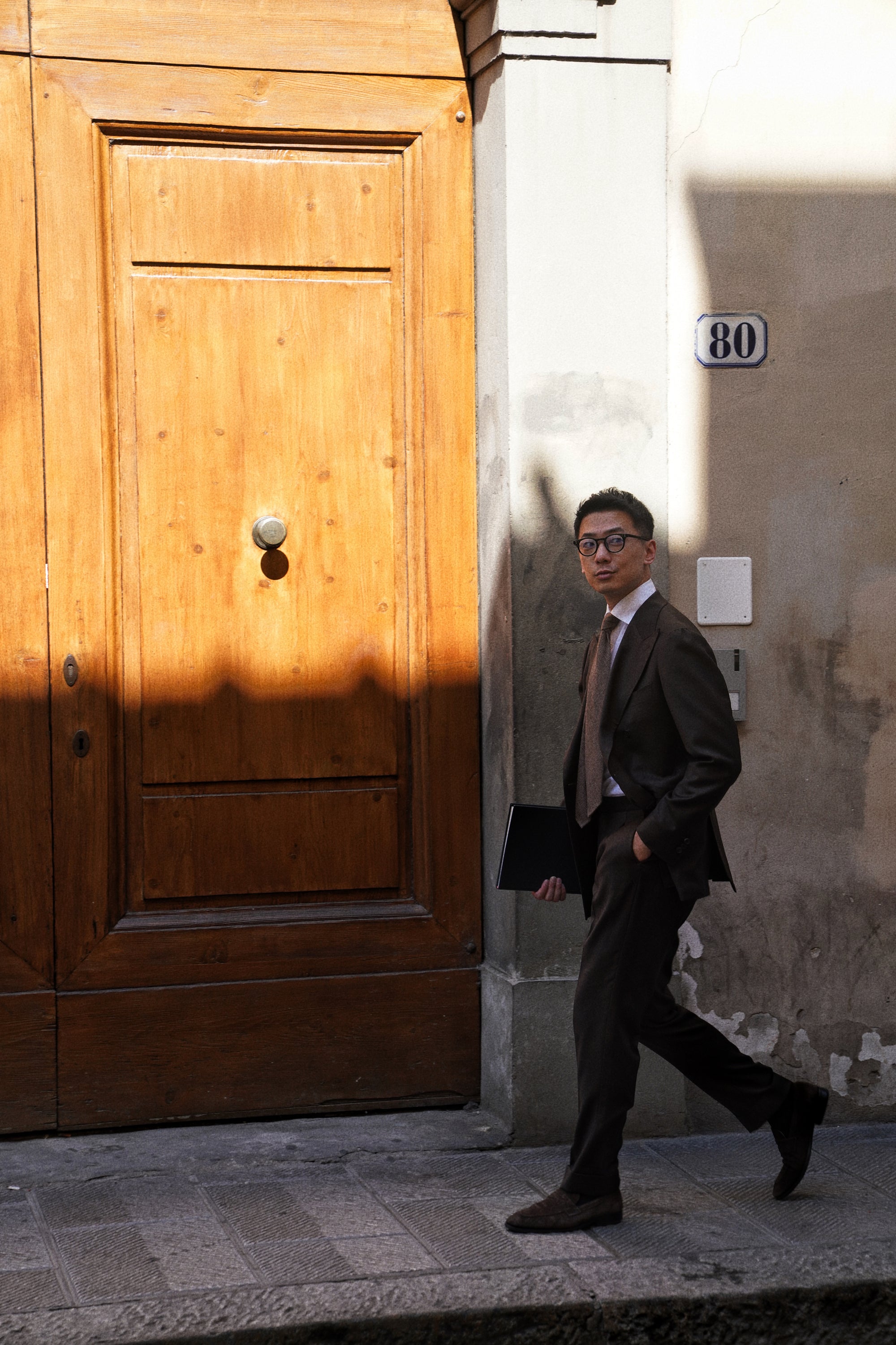 Dark Brown Plain Weave Wool Suit #13