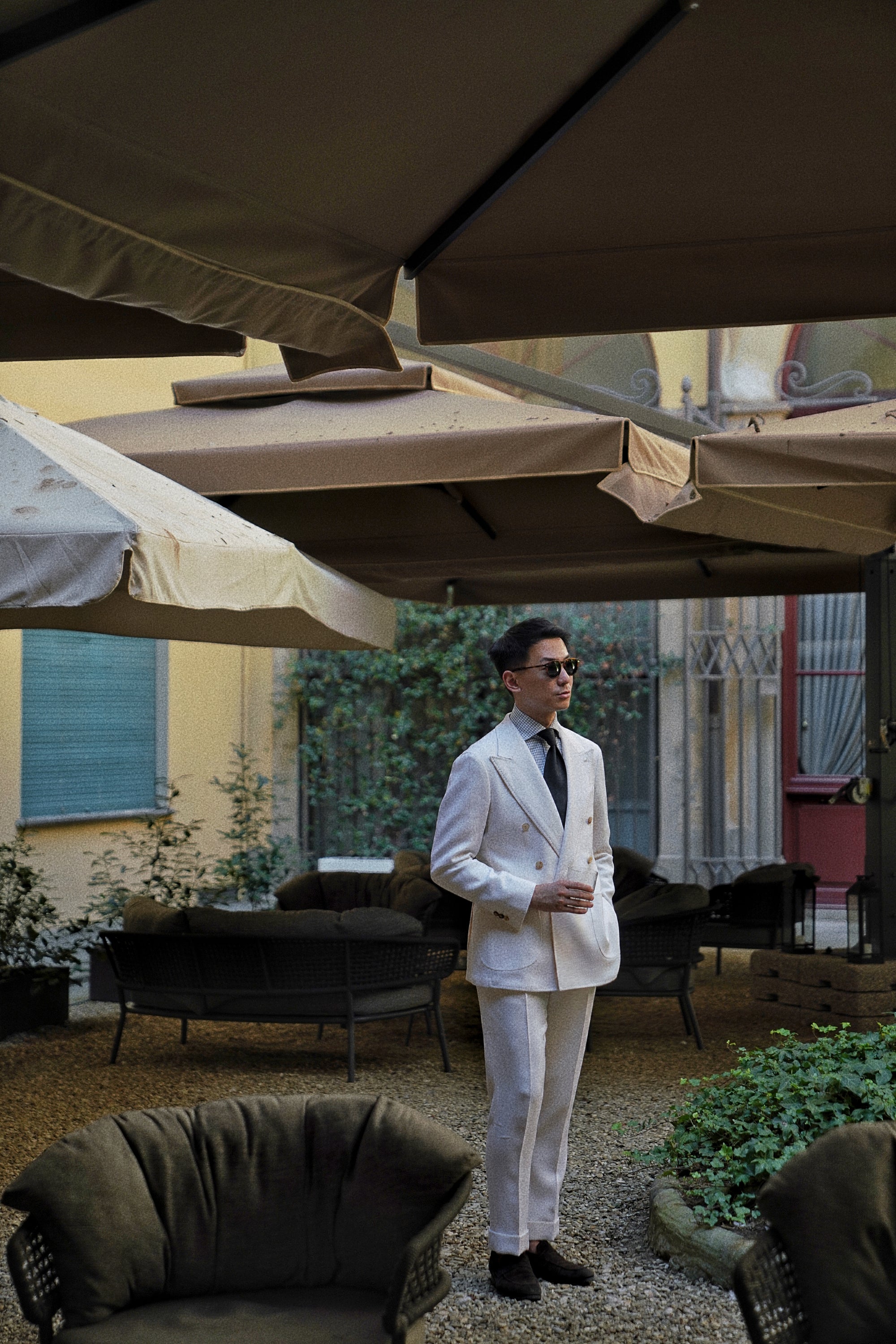MTO Beige Double Breasted Twill Suit #20