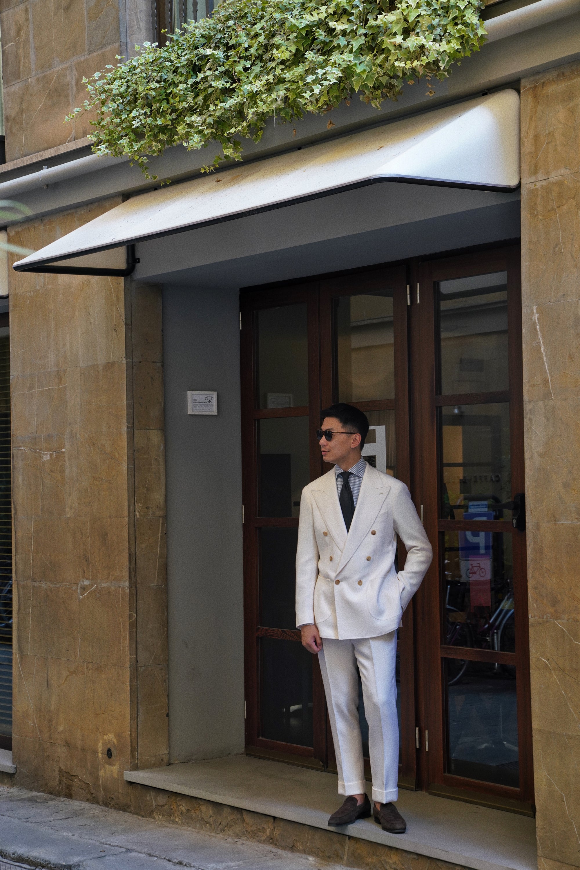 MTO Beige Double Breasted Twill Suit #20