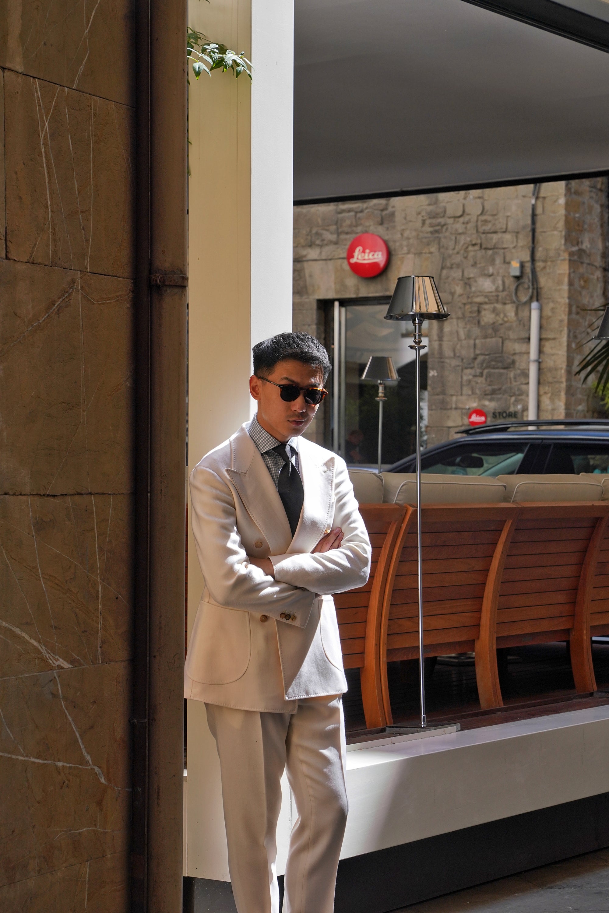 MTO Beige Double Breasted Twill Suit #20