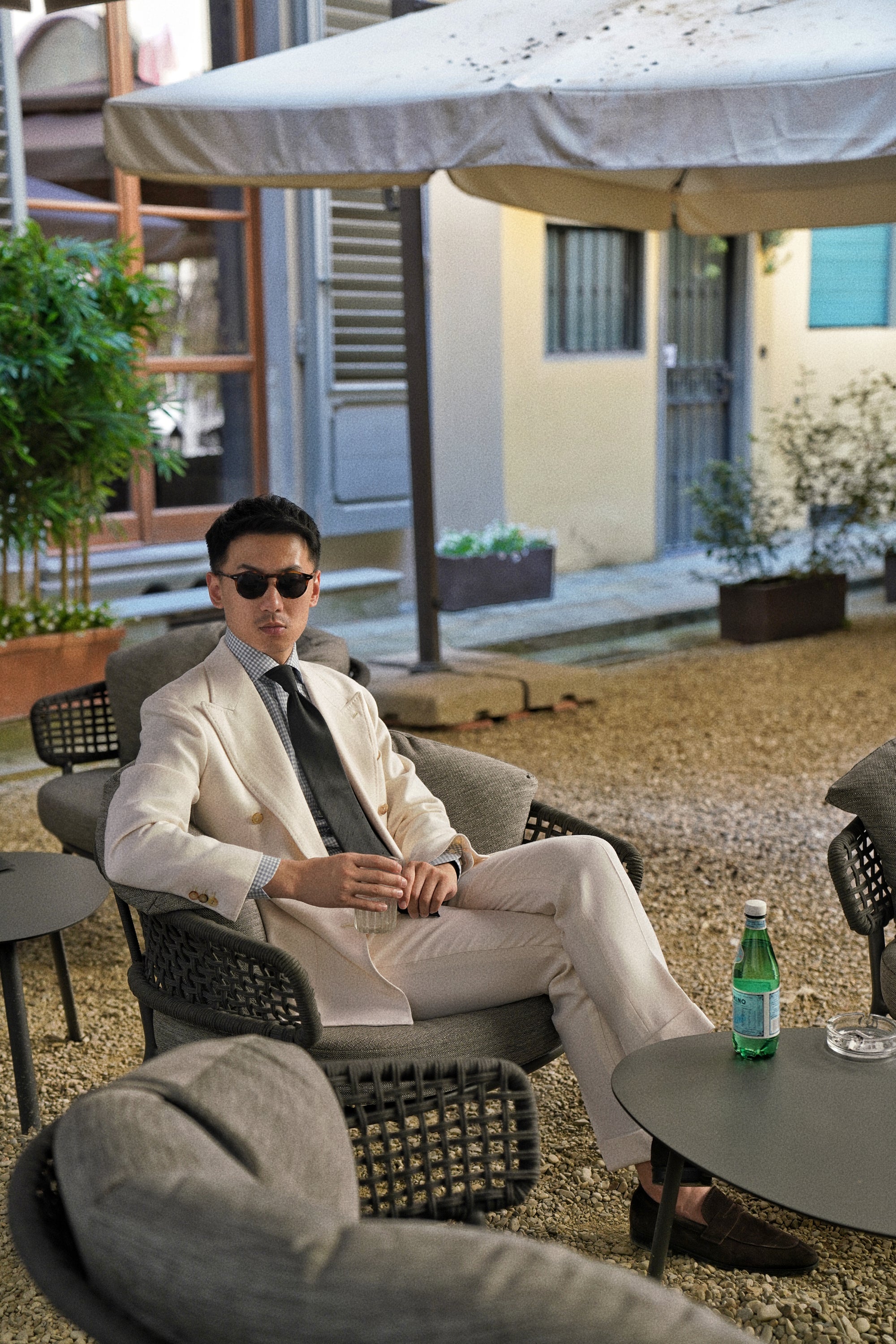 MTO Beige Double Breasted Twill Suit #20