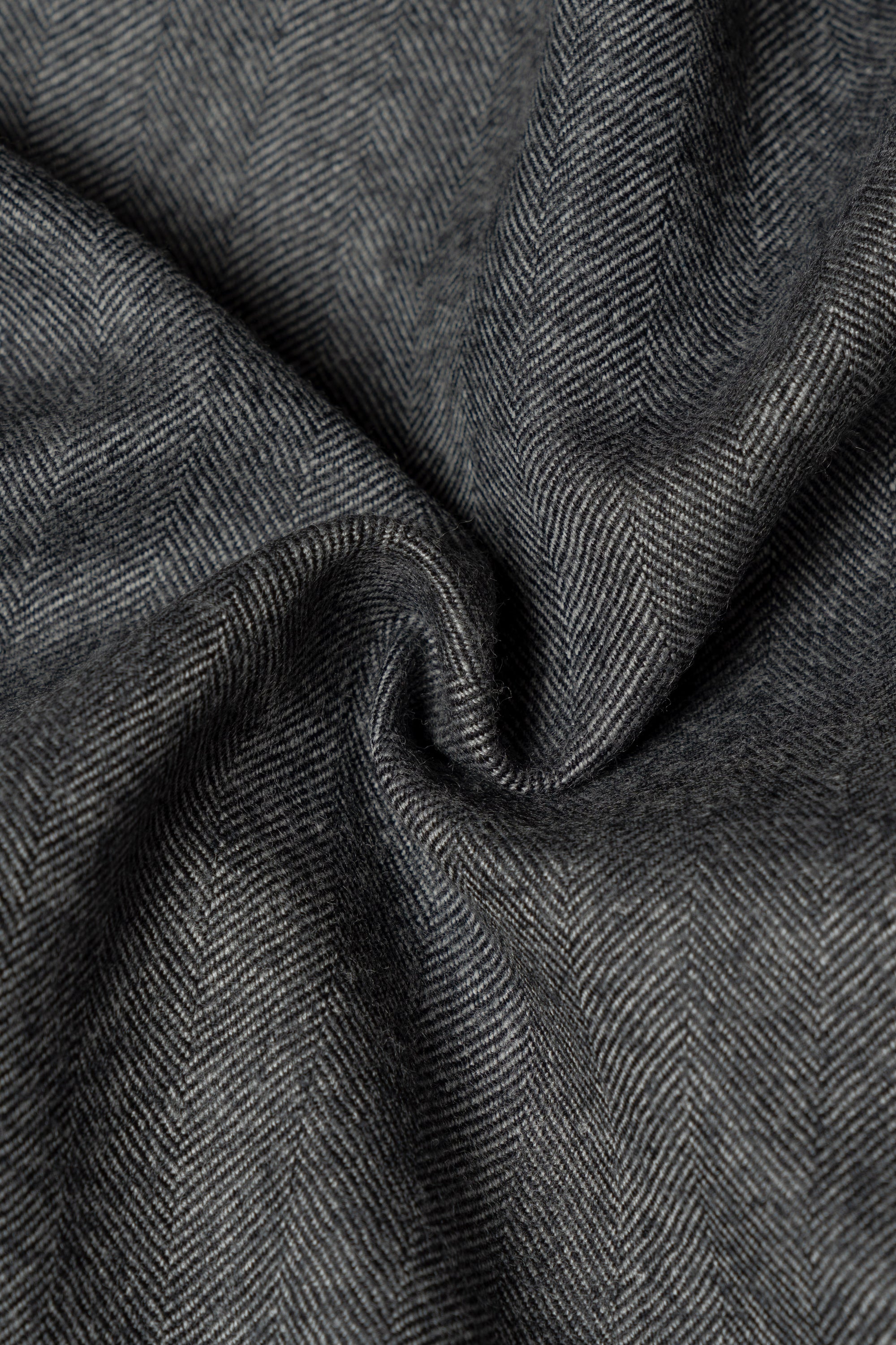 Grey Herringbone Flannel 3-piece Suit #23
