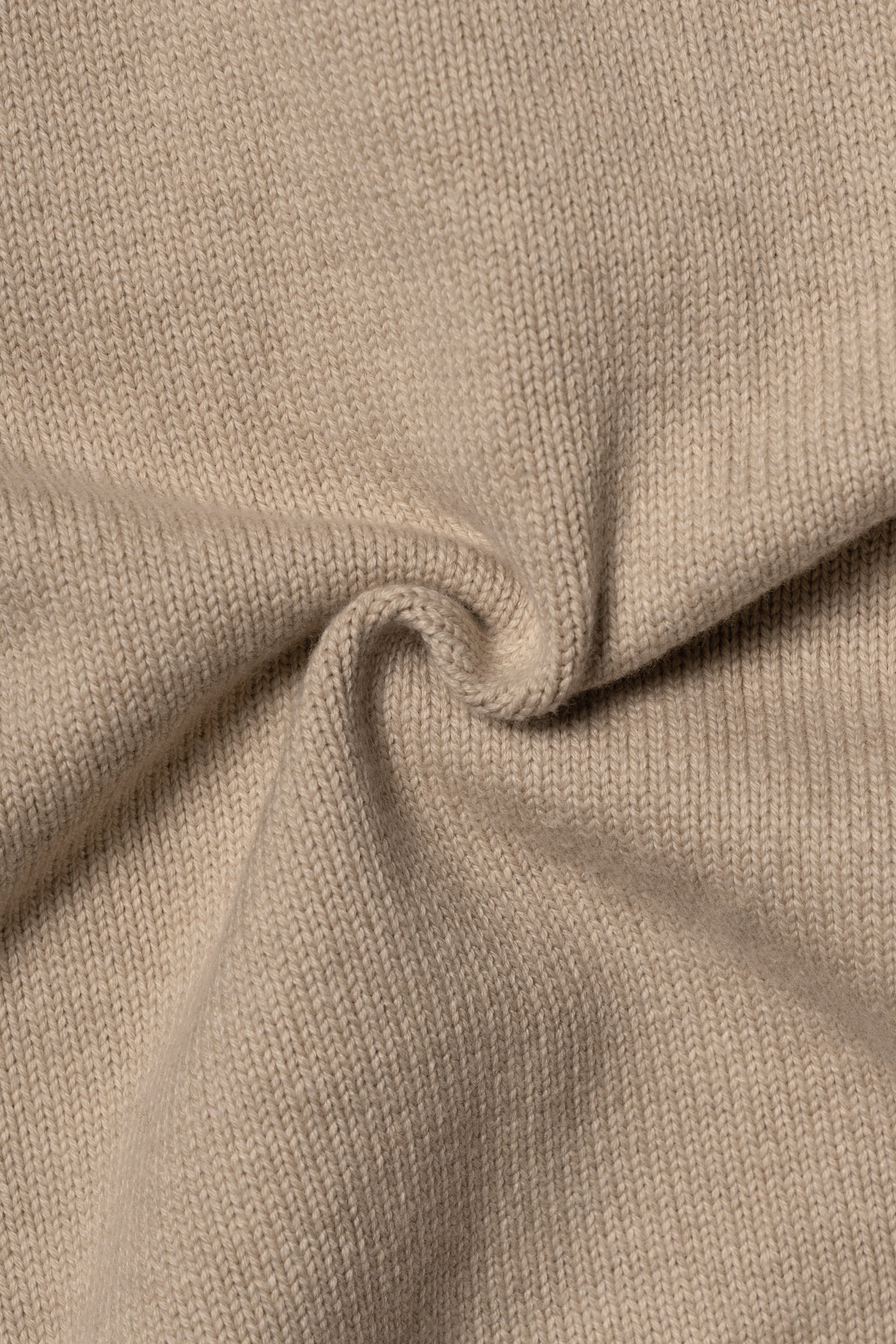 Camel Knitted Bomber Jacket