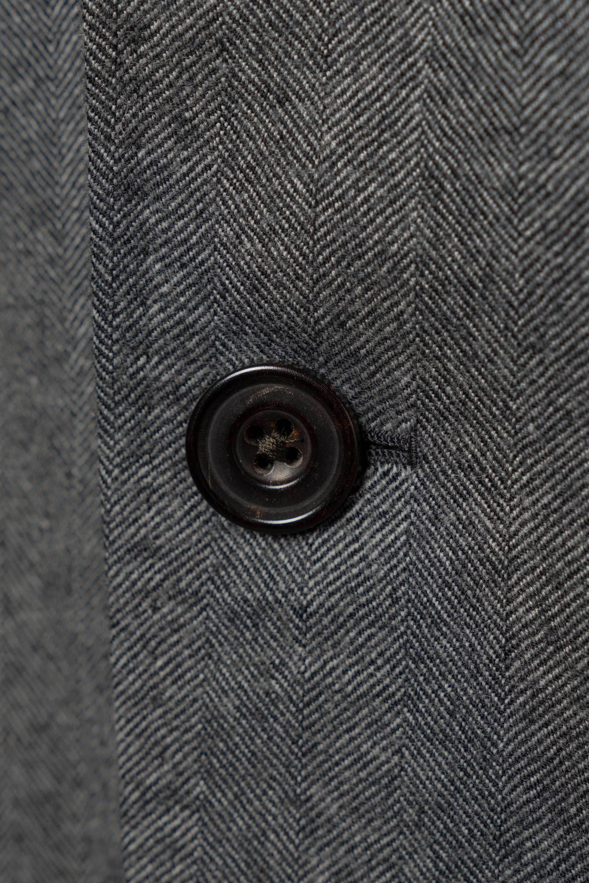 Grey Herringbone Flannel 3-piece Suit #23