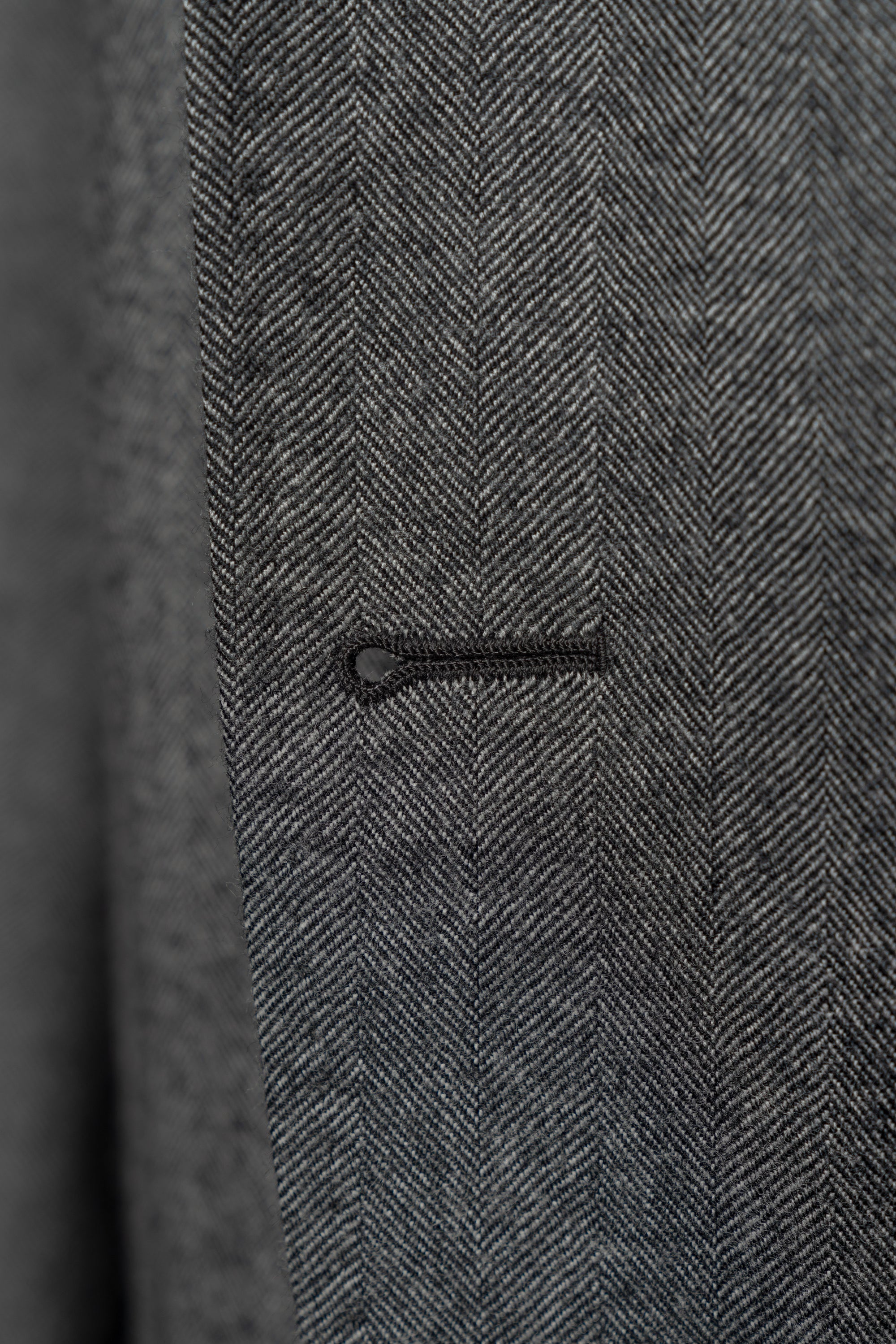 Grey Herringbone Flannel 3-piece Suit #23