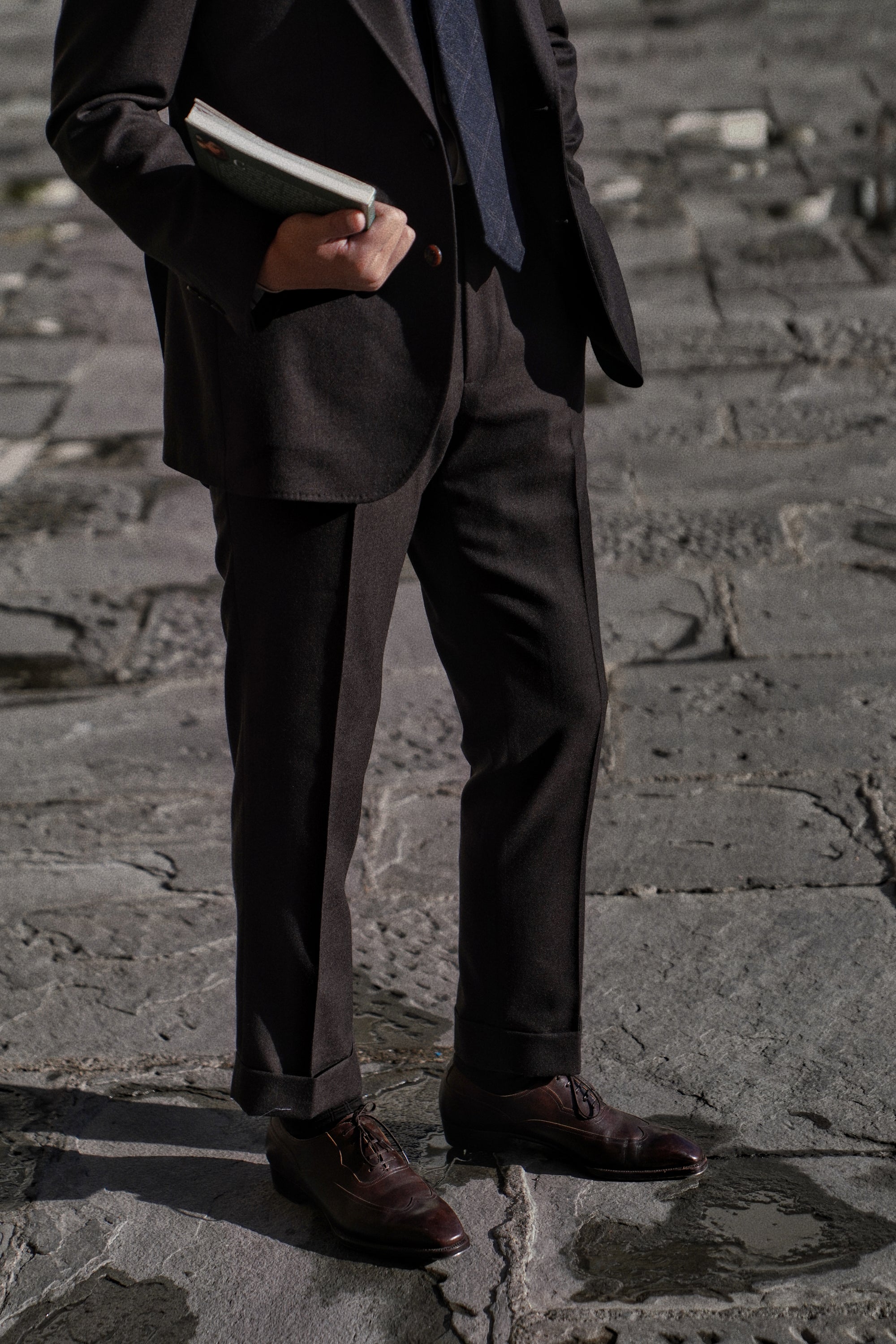MTO Brown Worsted Flannel Suit #26