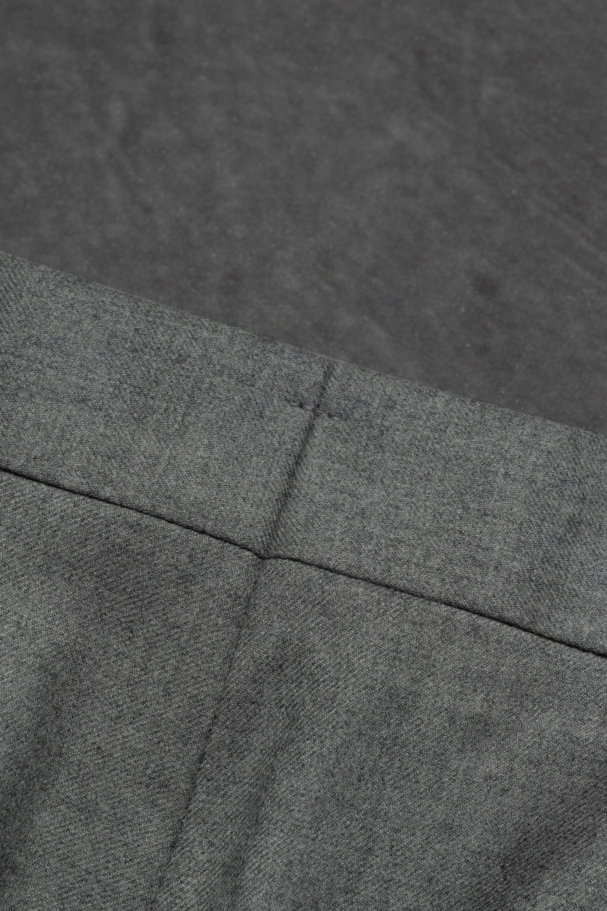 Mid Grey Worsted Flannel Trousers