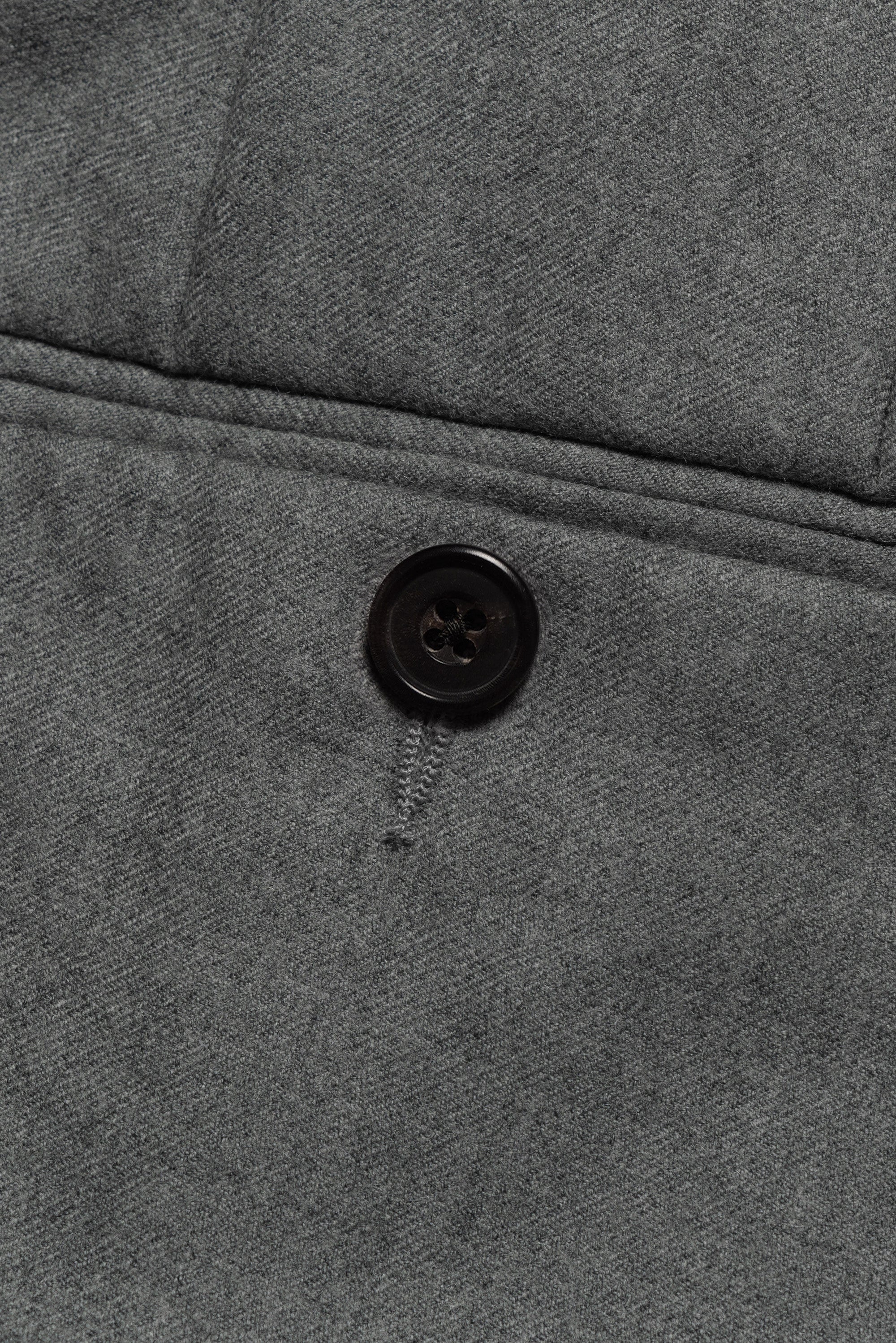Mid Grey Worsted Flannel Trousers