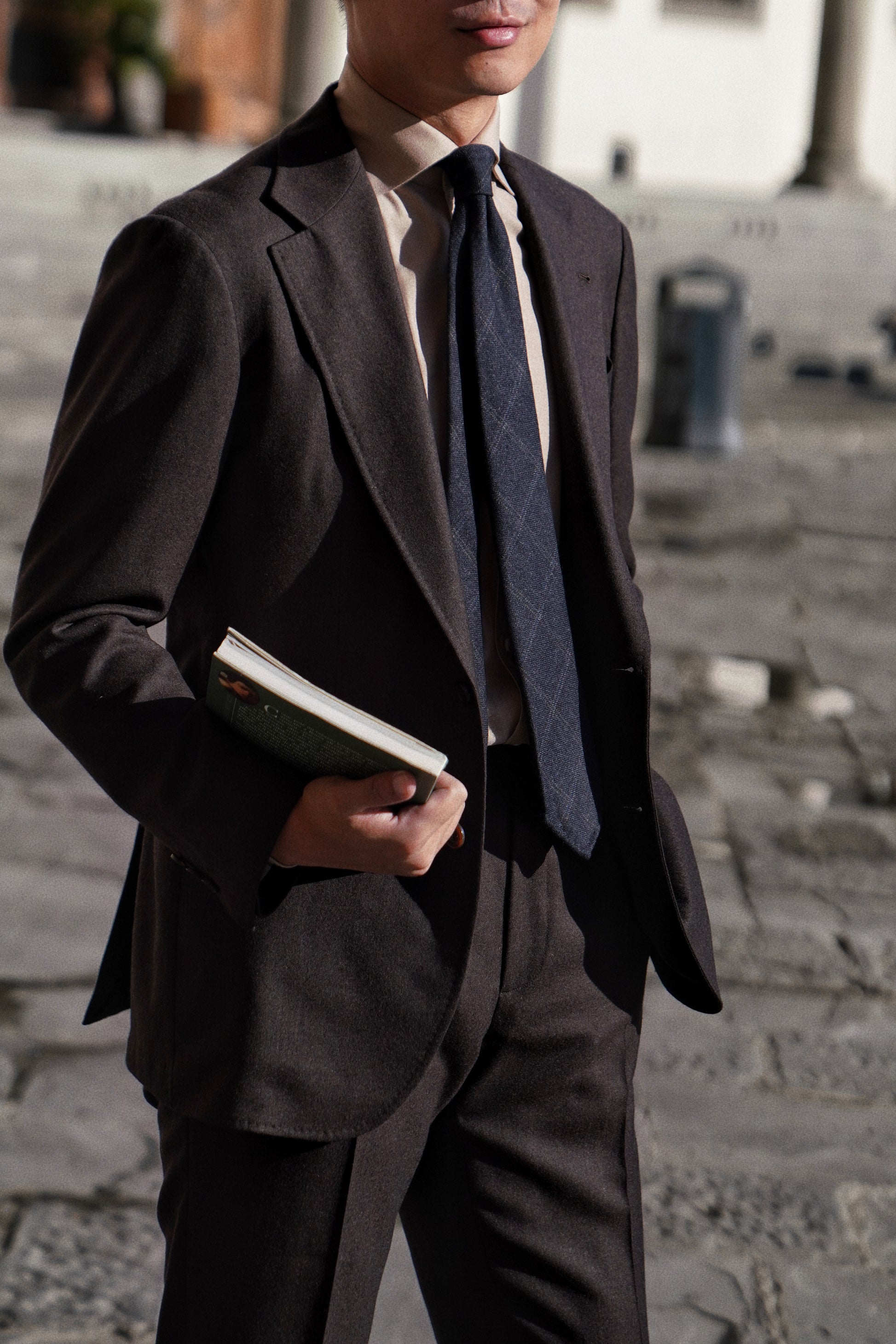 MTO Brown Worsted Flannel Suit #26