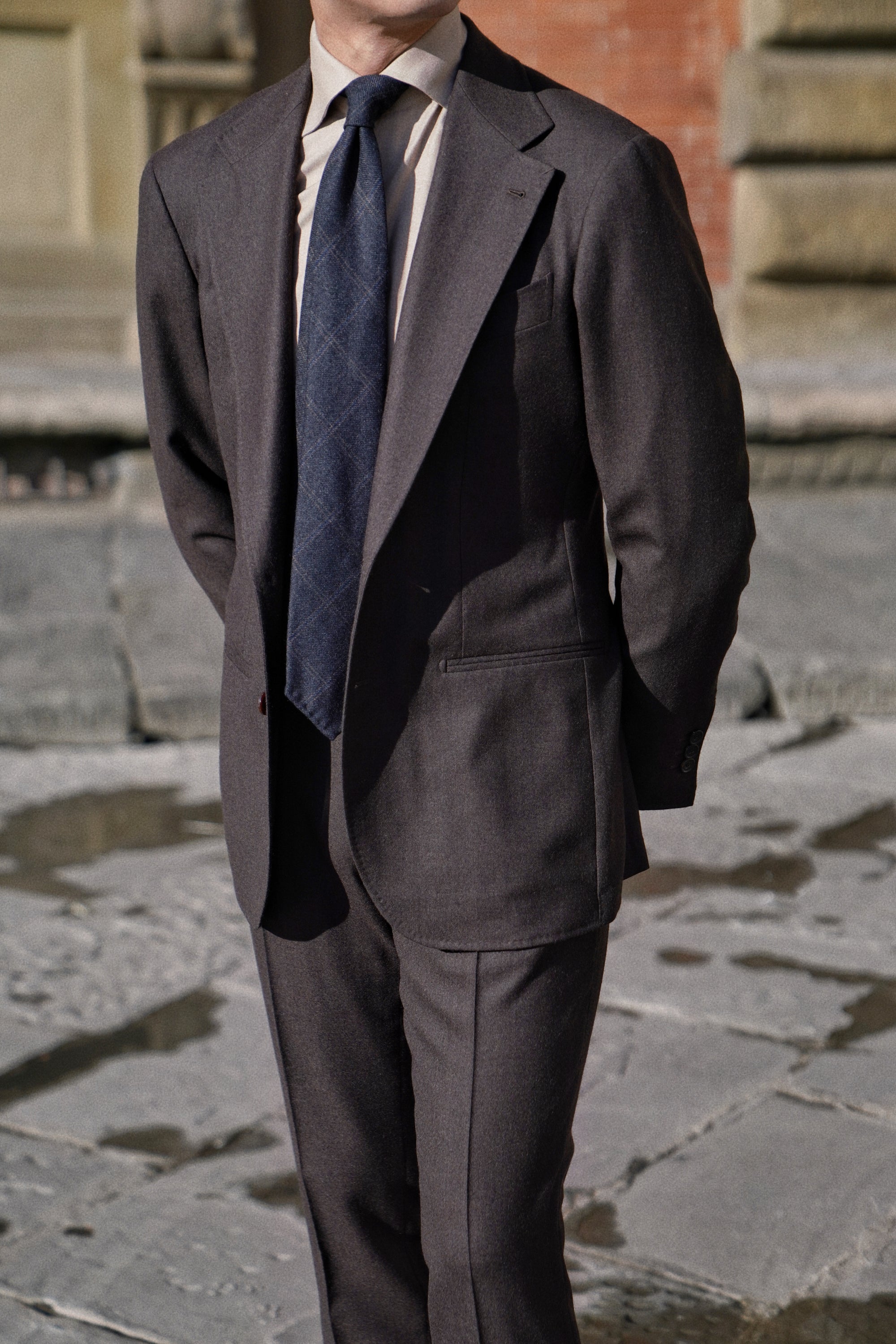 MTO Brown Worsted Flannel Suit #26