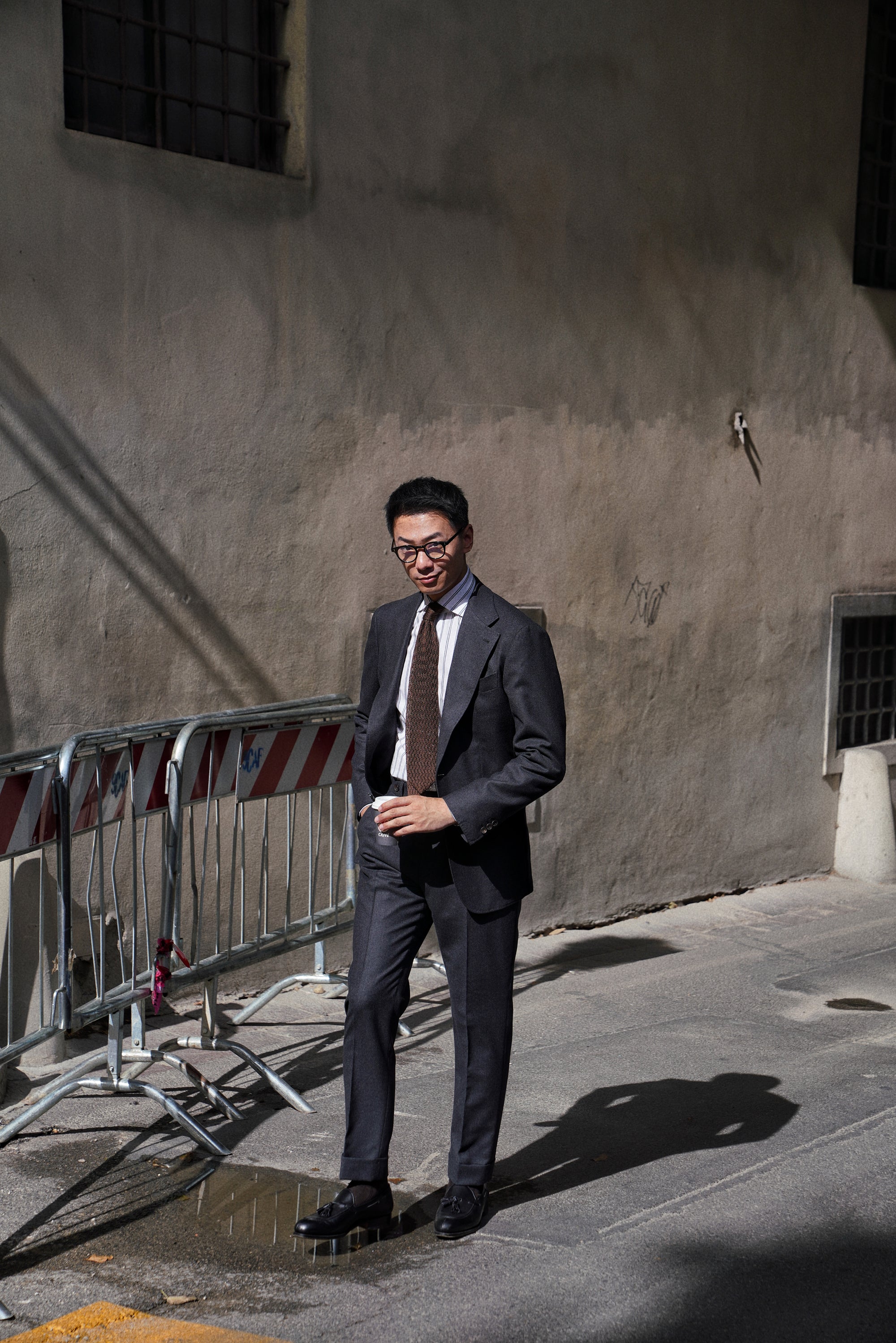 MTO Charcoal Glen Check Flannel Suit #24