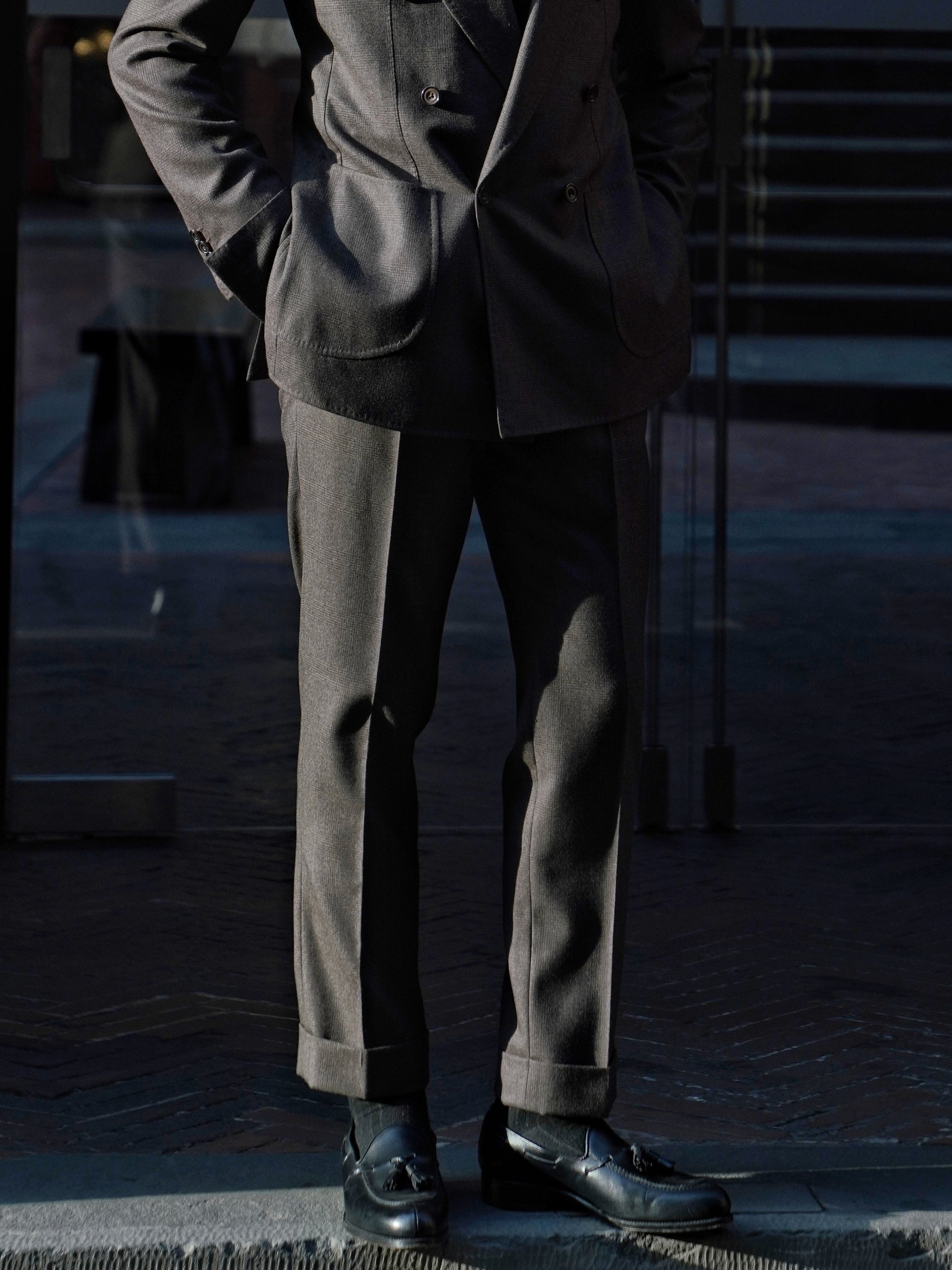Brown Glen Check Flannel Suit #25