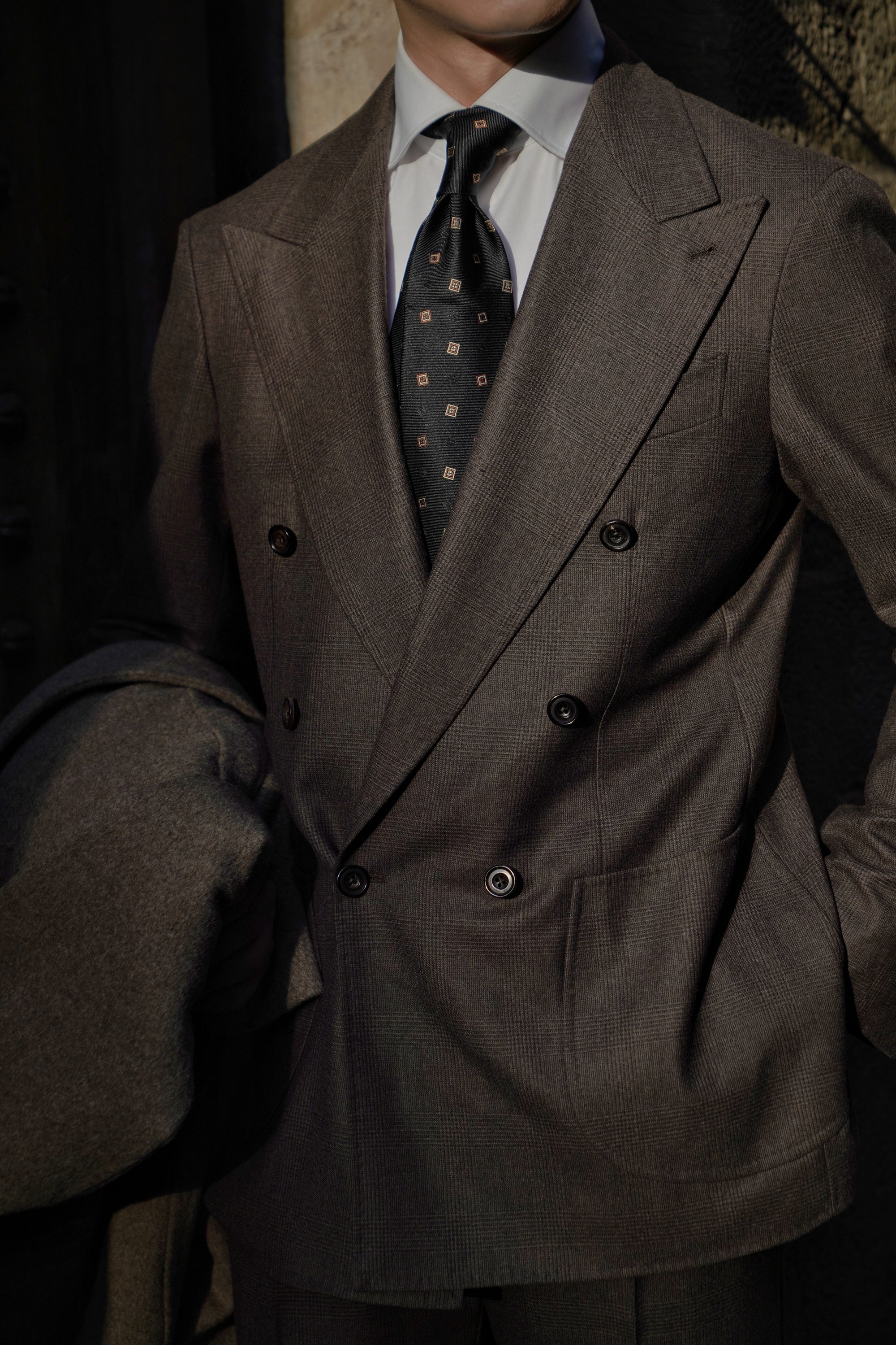 Brown Glen Check Flannel Suit #25
