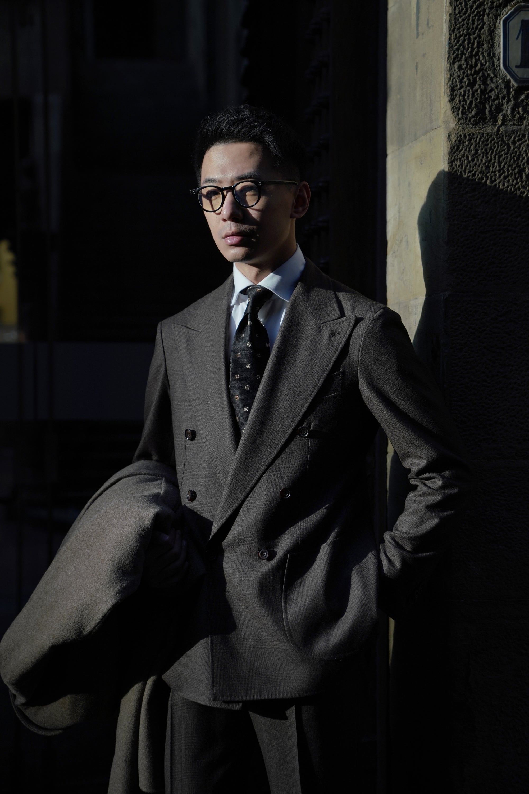 Brown Glen Check Flannel Suit #25