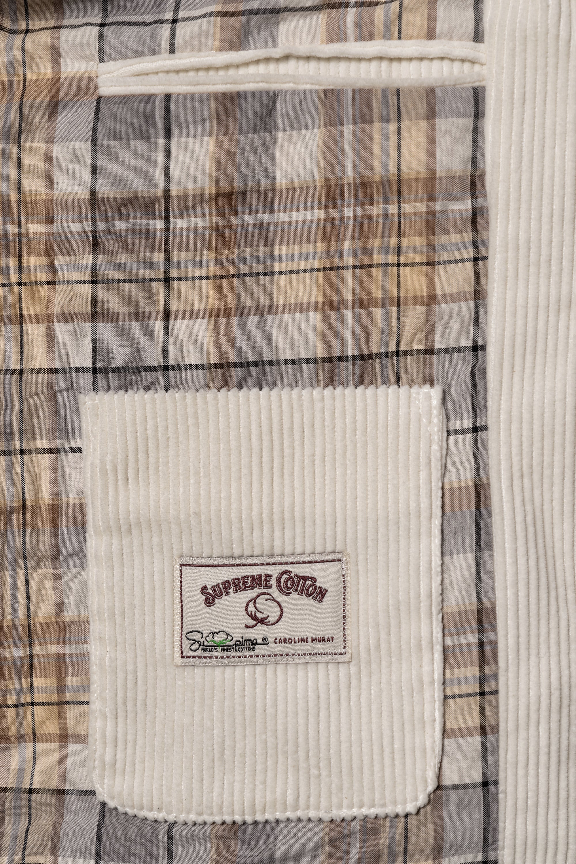 Beige Cotton Corduroy Gilet